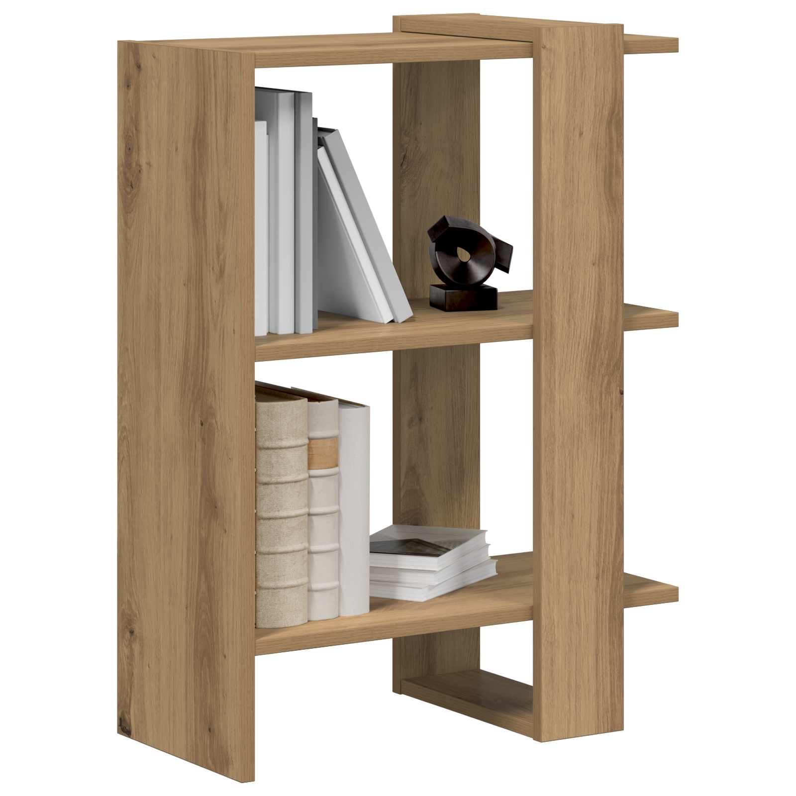 Bücherregal 2 Ebenen 52 x 25 x 71,5 cm Holzwerkstoff