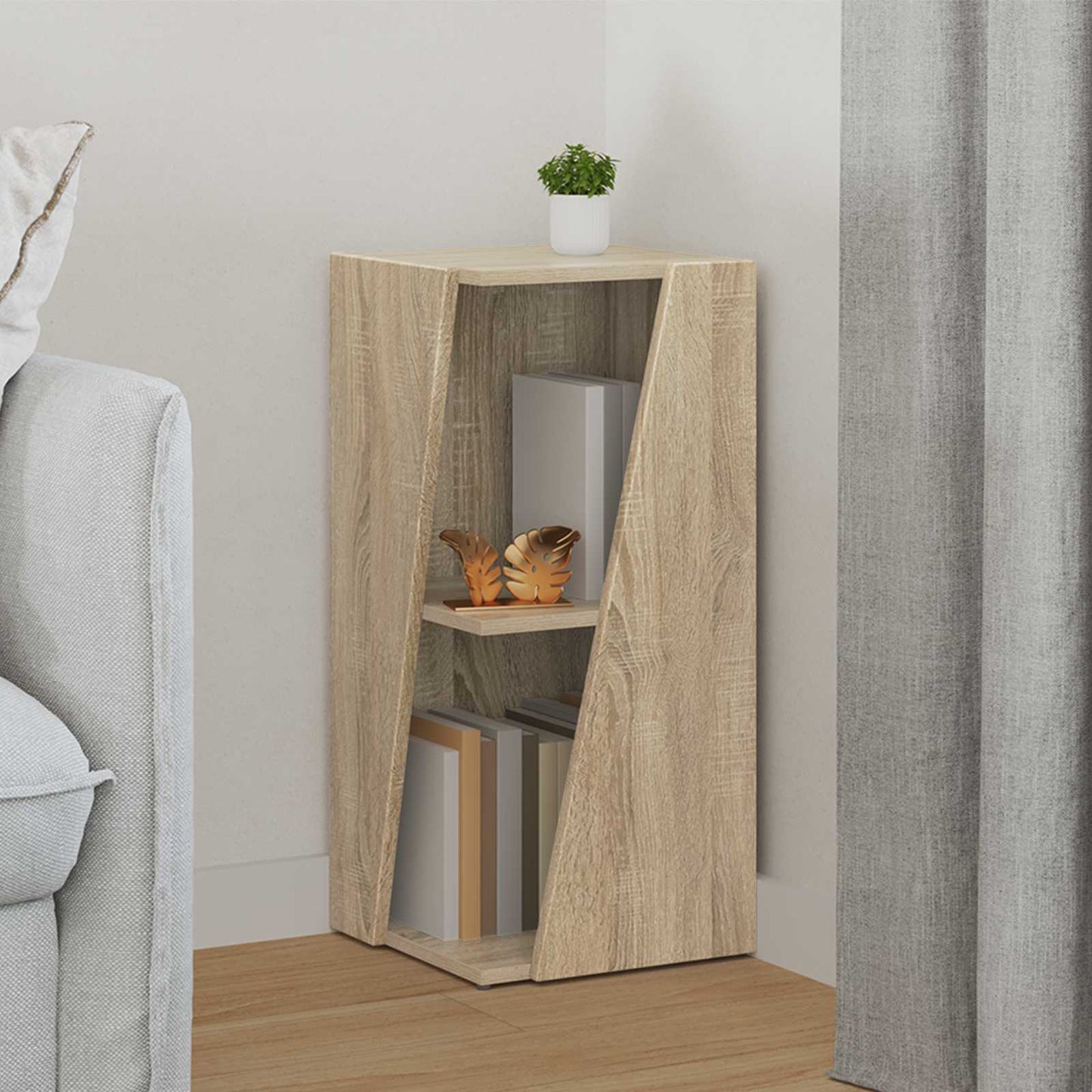 Seitenregal 33 x 32 x 70,5 cm Holzwerkstoff Sonoma-Eiche