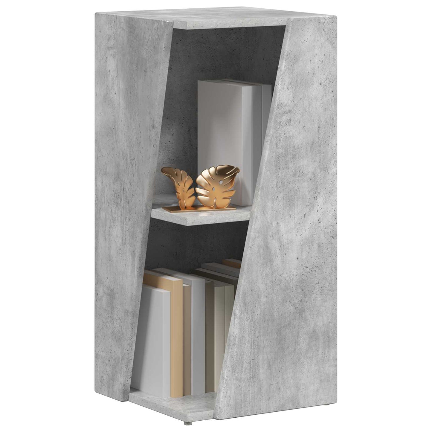 Seitenregal 33 x 32 x 70,5 cm Holzwerkstoff Betongrau
