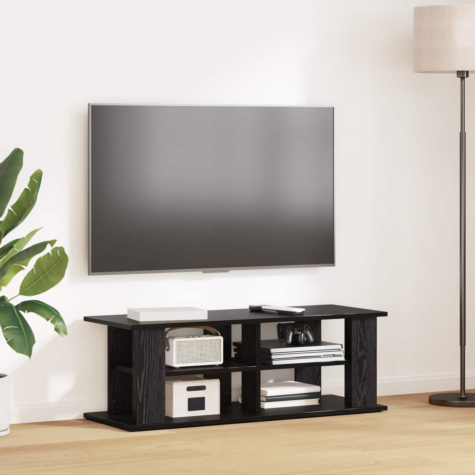 TV-Ständer Schwarz Eichen-Optik 96 x 35 x 33,5 cm