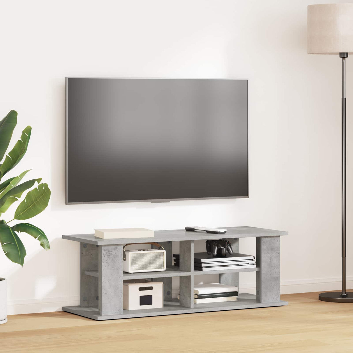 TV-Ständer Beton Grau 96 x 35 x 33,5 cm
