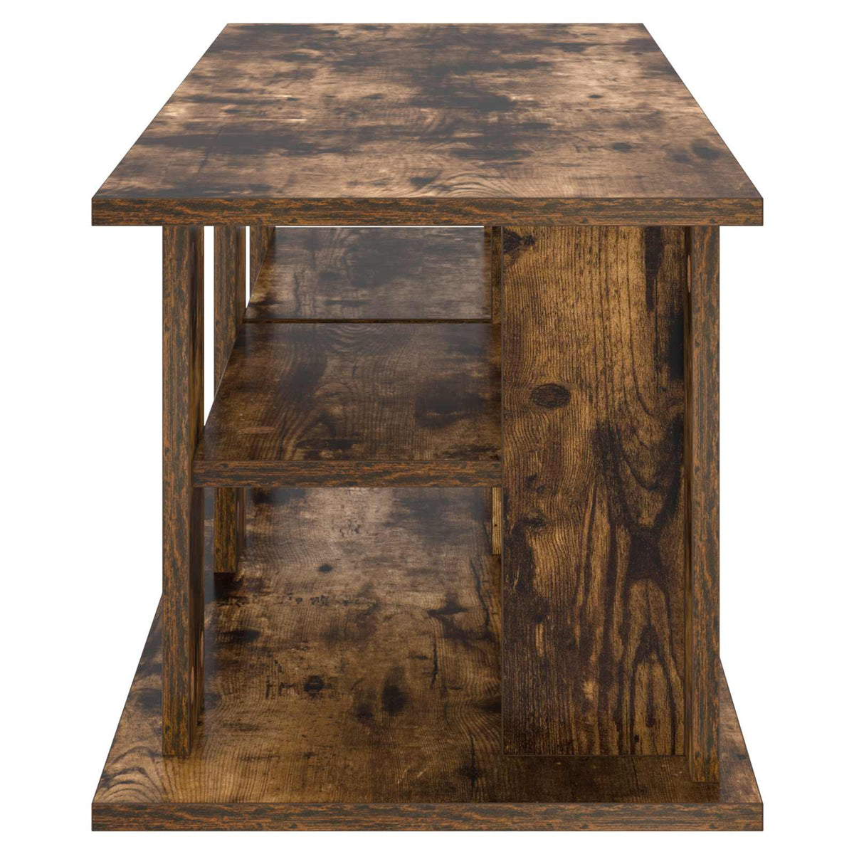 TV-Ständer 96 x 35 x 33,5 cm Räuchereiche Holzwerkstoff