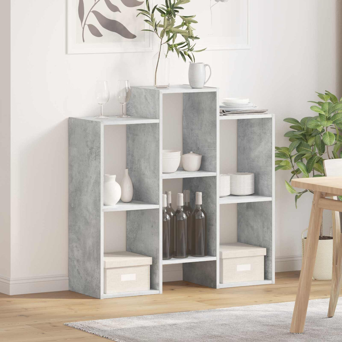 Sideboard Betongrau 90 x 30 x 90 cm