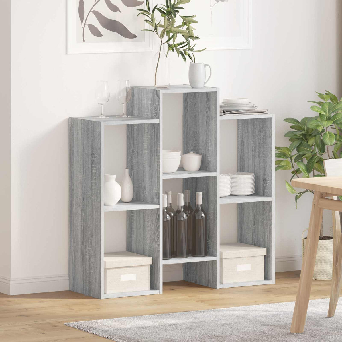 Sideboard Sonoma-Grau 90 x 30 x 90 cm