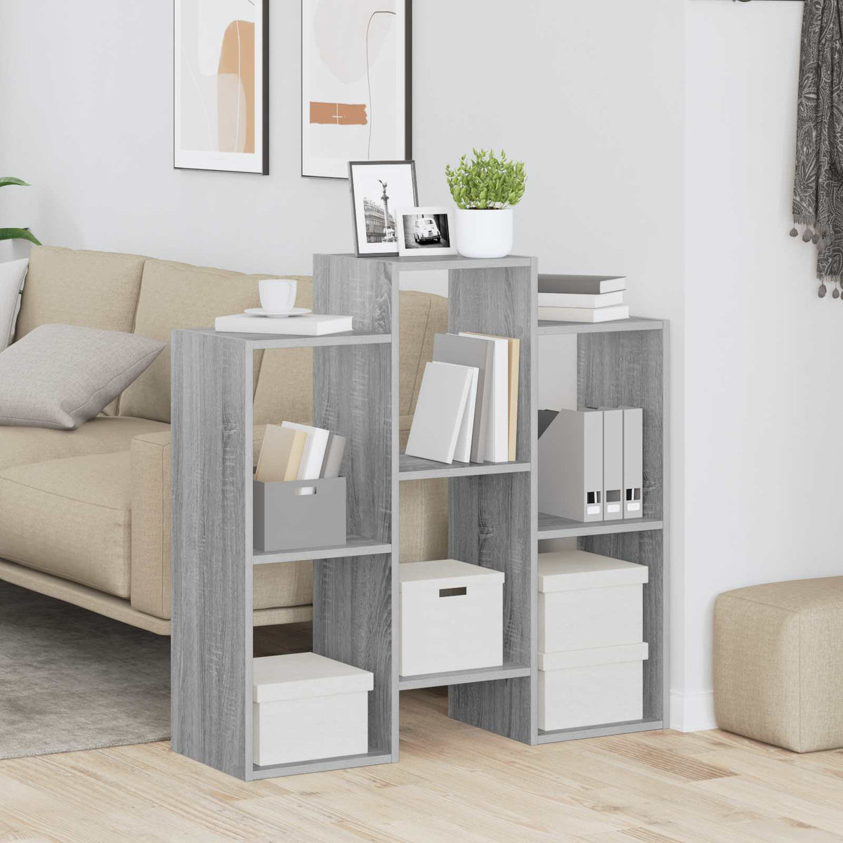 Sideboard Sonoma-Grau 90 x 30 x 90 cm