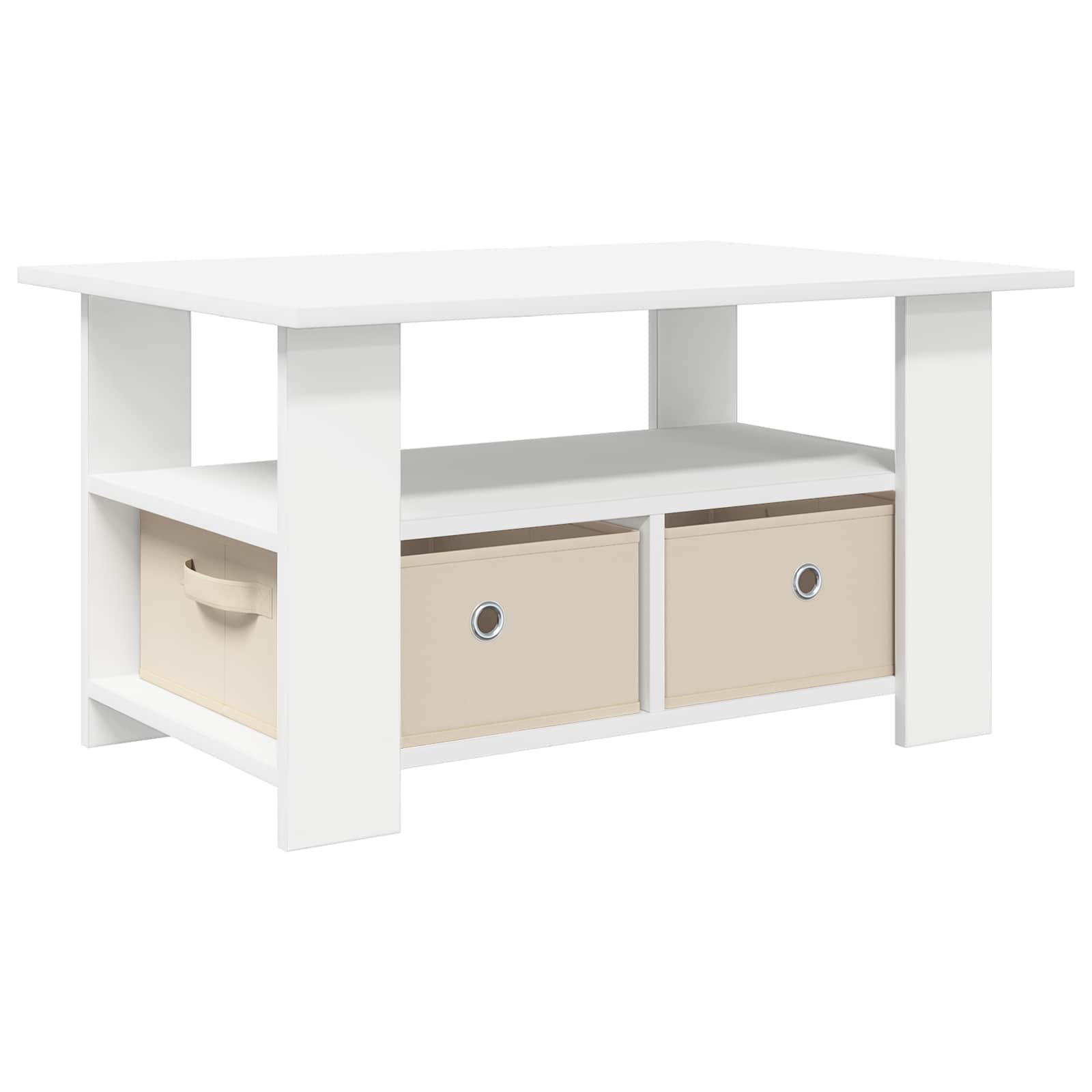 Couchtisch Weiß 77 x 55 x 42 cm Holzwerkstoff