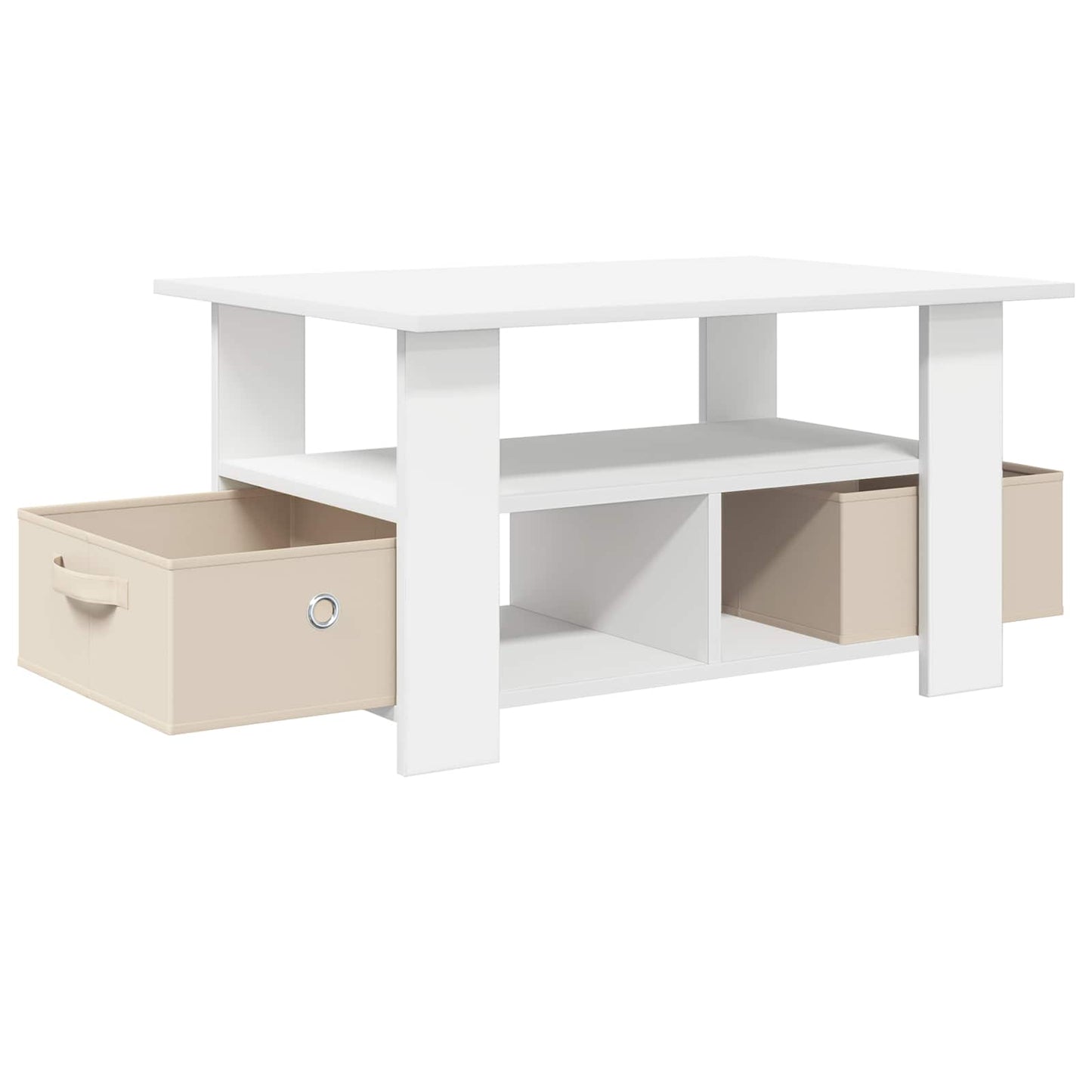 Couchtisch Weiß 77 x 55 x 42 cm Holzwerkstoff