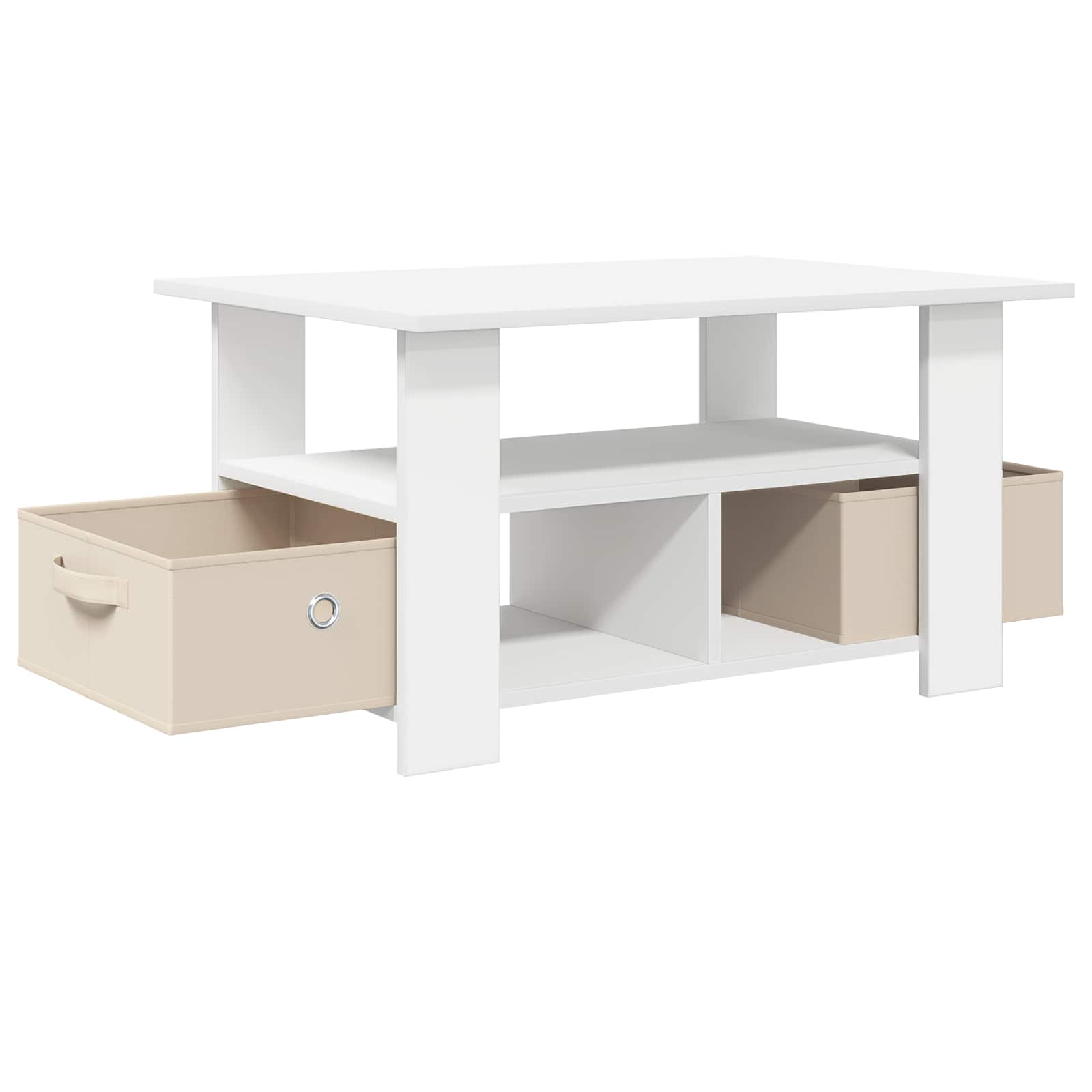 Couchtisch Weiß 77 x 55 x 42 cm Holzwerkstoff