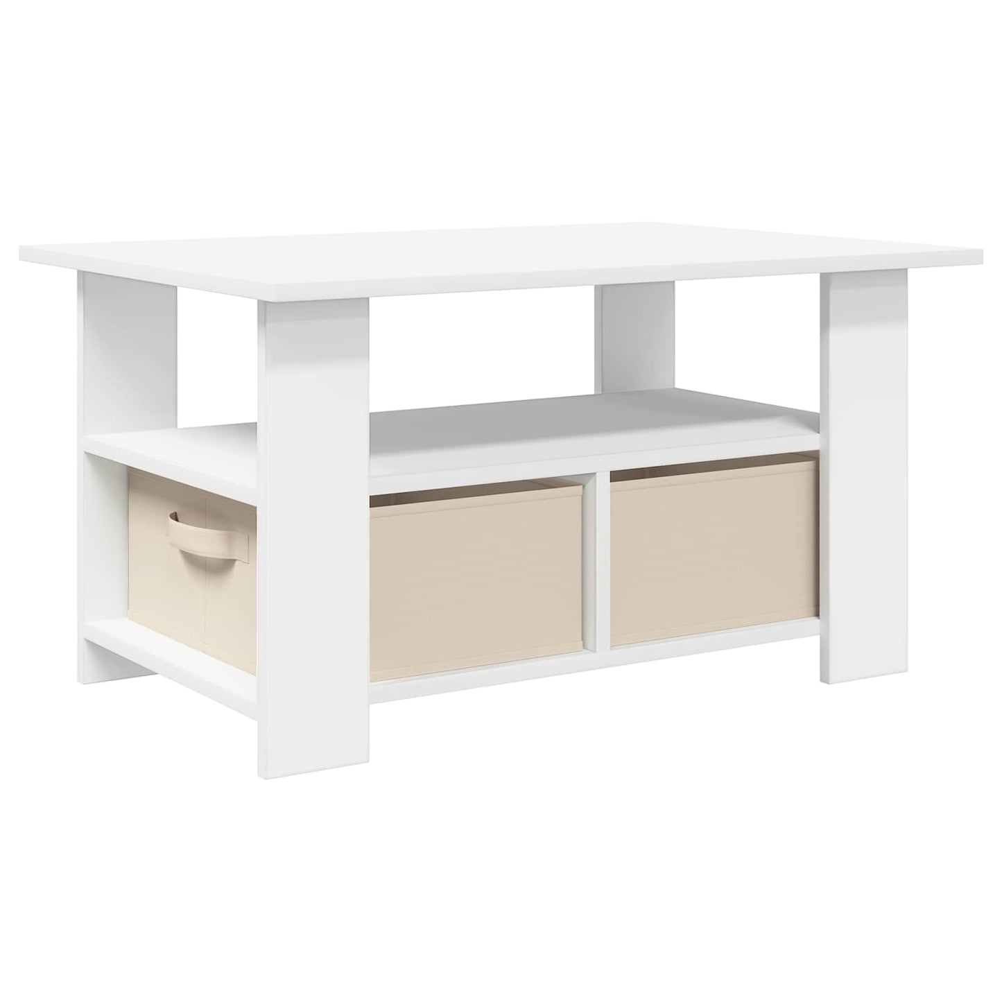 Couchtisch Weiß 77 x 55 x 42 cm Holzwerkstoff