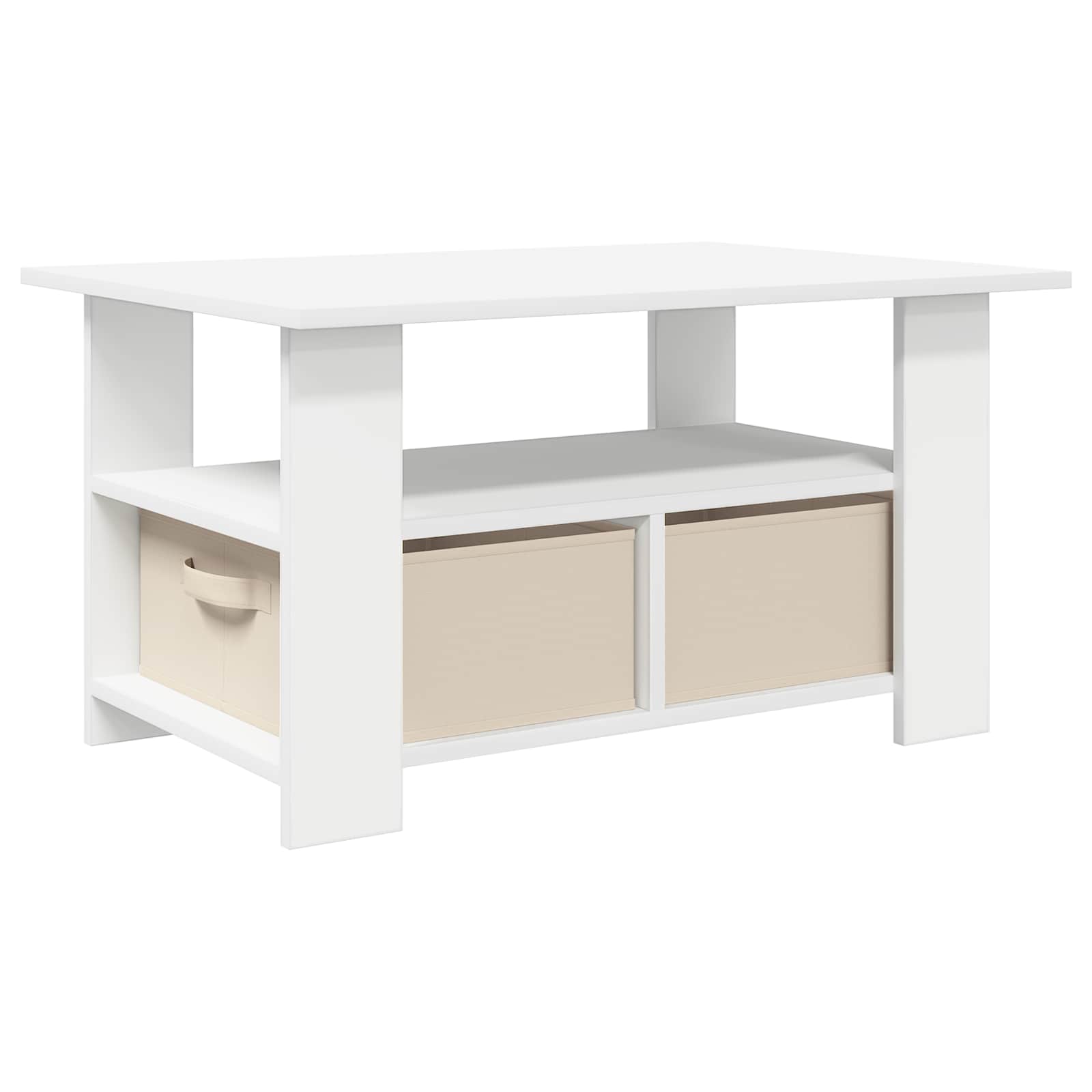 Couchtisch Weiß 77 x 55 x 42 cm Holzwerkstoff
