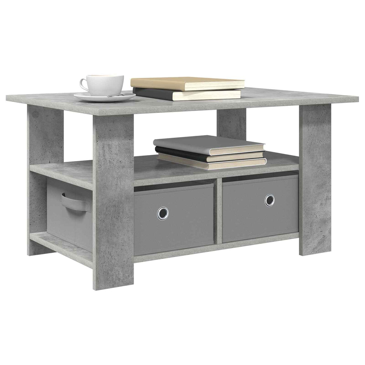 Couchtisch Beton Grau 77 x 55 x 42 cm Holzwerkstoff