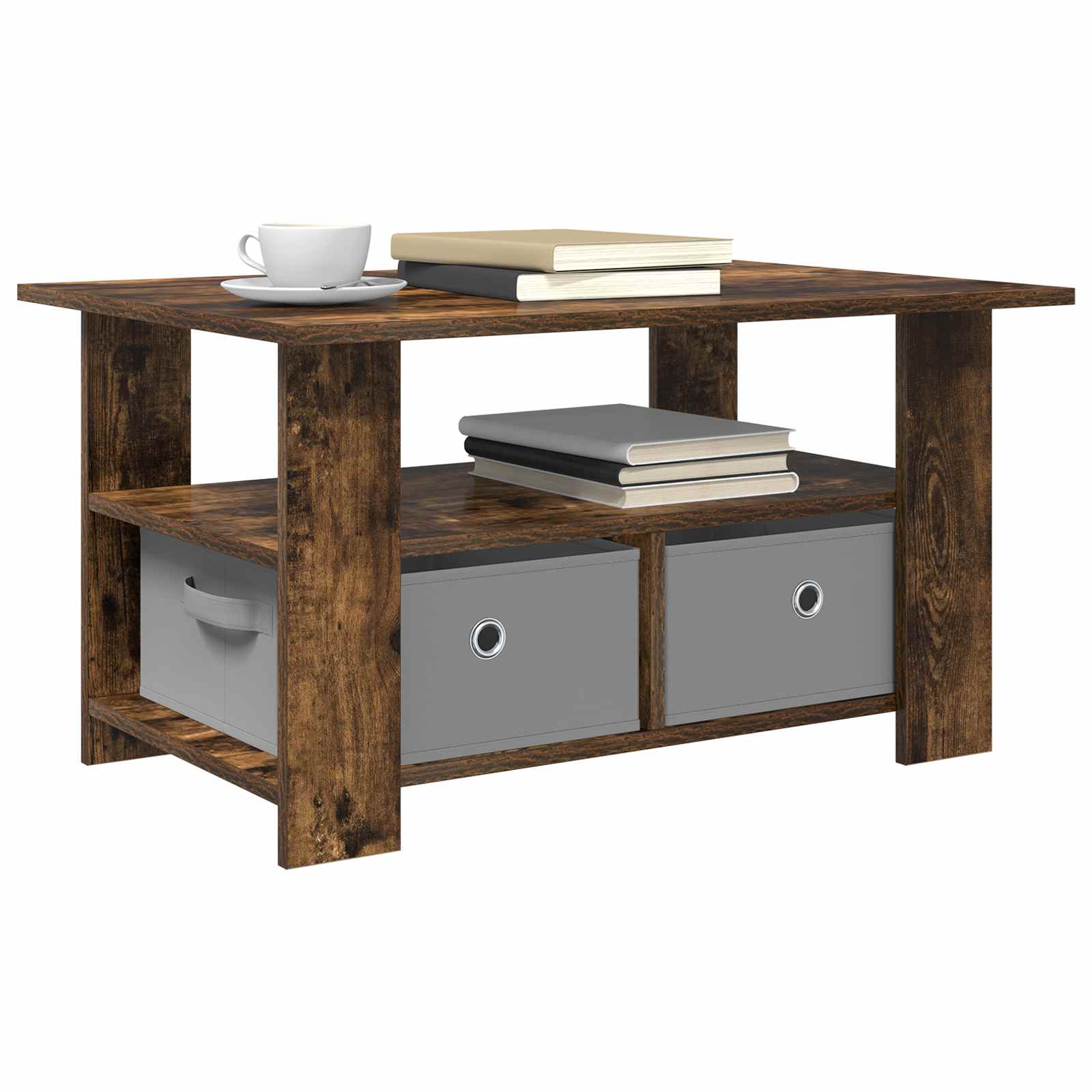 Couchtisch Geräucherte Eiche 77 x 55 x 42 cm Holzwerkstoff