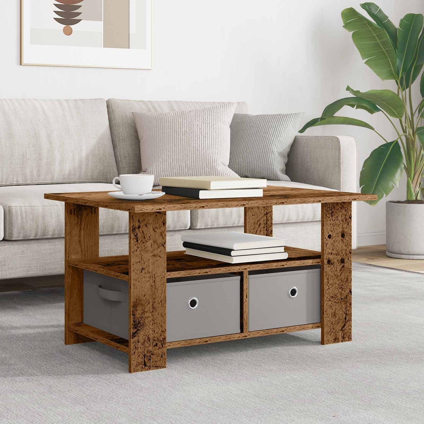 Couchtisch Altholz 77 x 55 x 42 cm Holzwerkstoff