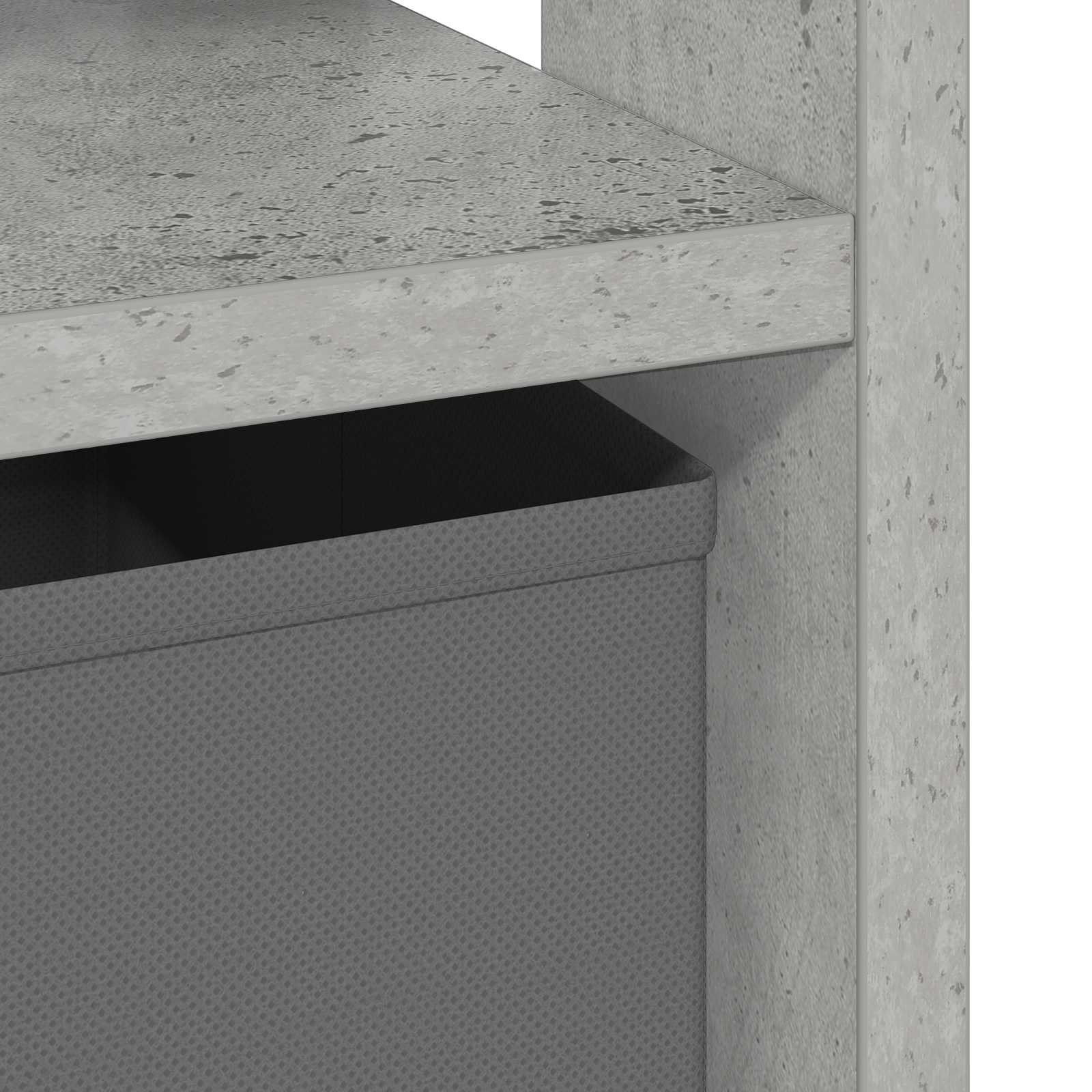 Nachttisch 2 stk. Beton Grau 41 x 40 x 45 cm Holzwerkstoff