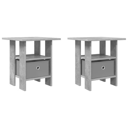 Nachttisch 2 stk. Beton Grau 41 x 40 x 45 cm Holzwerkstoff