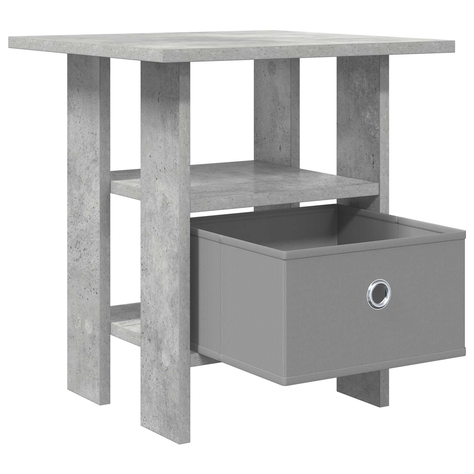 Nachttisch 2 stk. Beton Grau 41 x 40 x 45 cm Holzwerkstoff