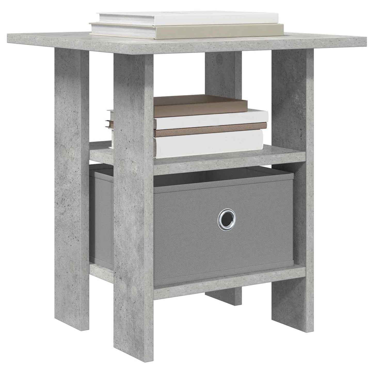 Nachttisch 2 stk. Beton Grau 41 x 40 x 45 cm Holzwerkstoff