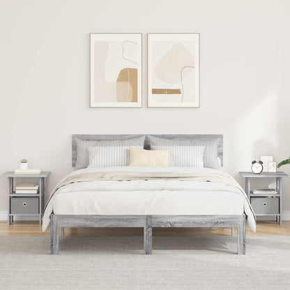 Nachttisch 2 stk. Sonoma-Grau 41 x 40 x 45 cm Holzwerkstoff
