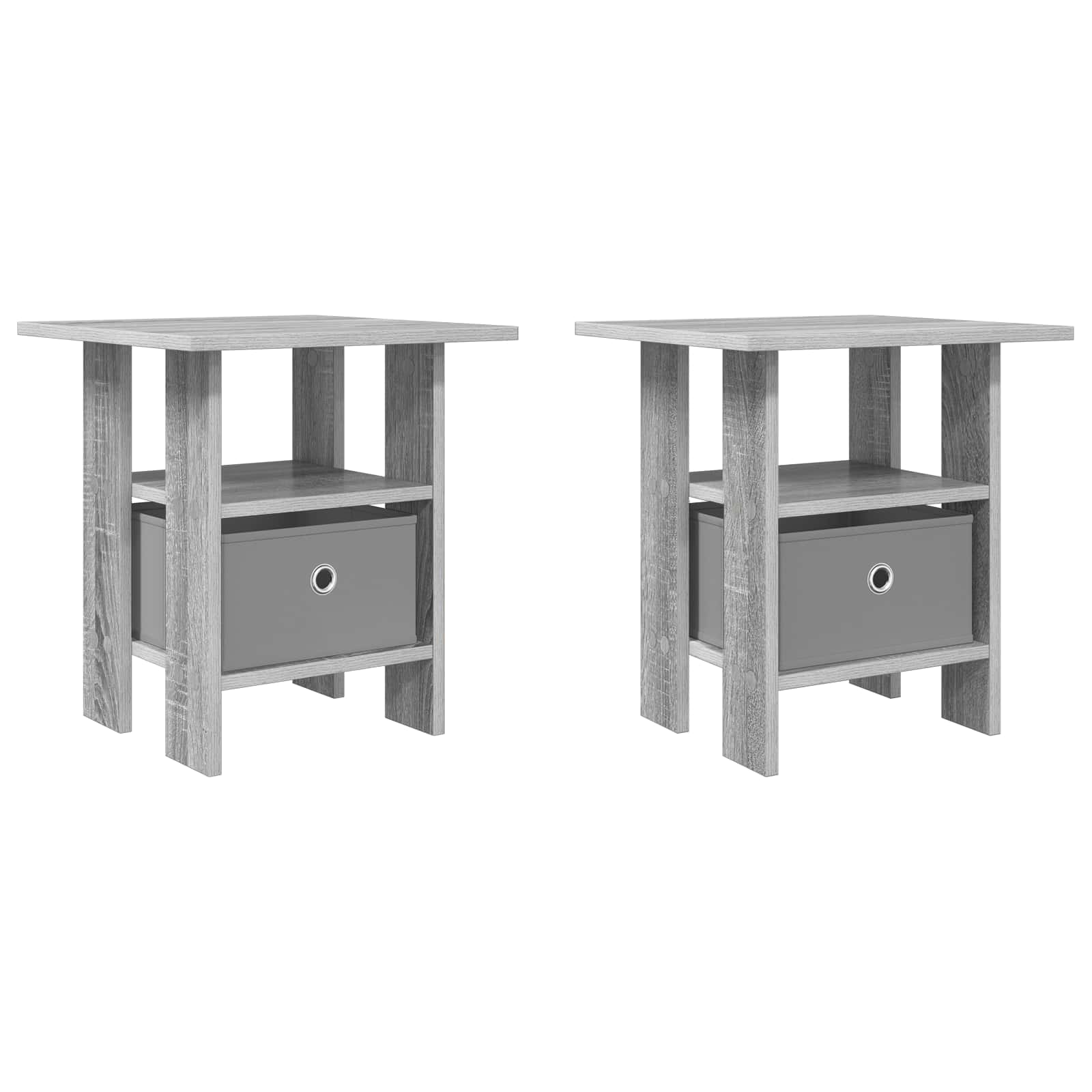 Nachttisch 2 stk. Graues Sonoma 41 x 40 x 45 cm Holzwerkstoff