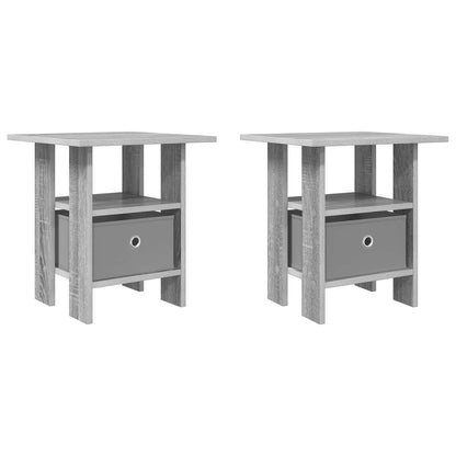 Nachttisch 2 stk. Sonoma-Grau 41 x 40 x 45 cm Holzwerkstoff