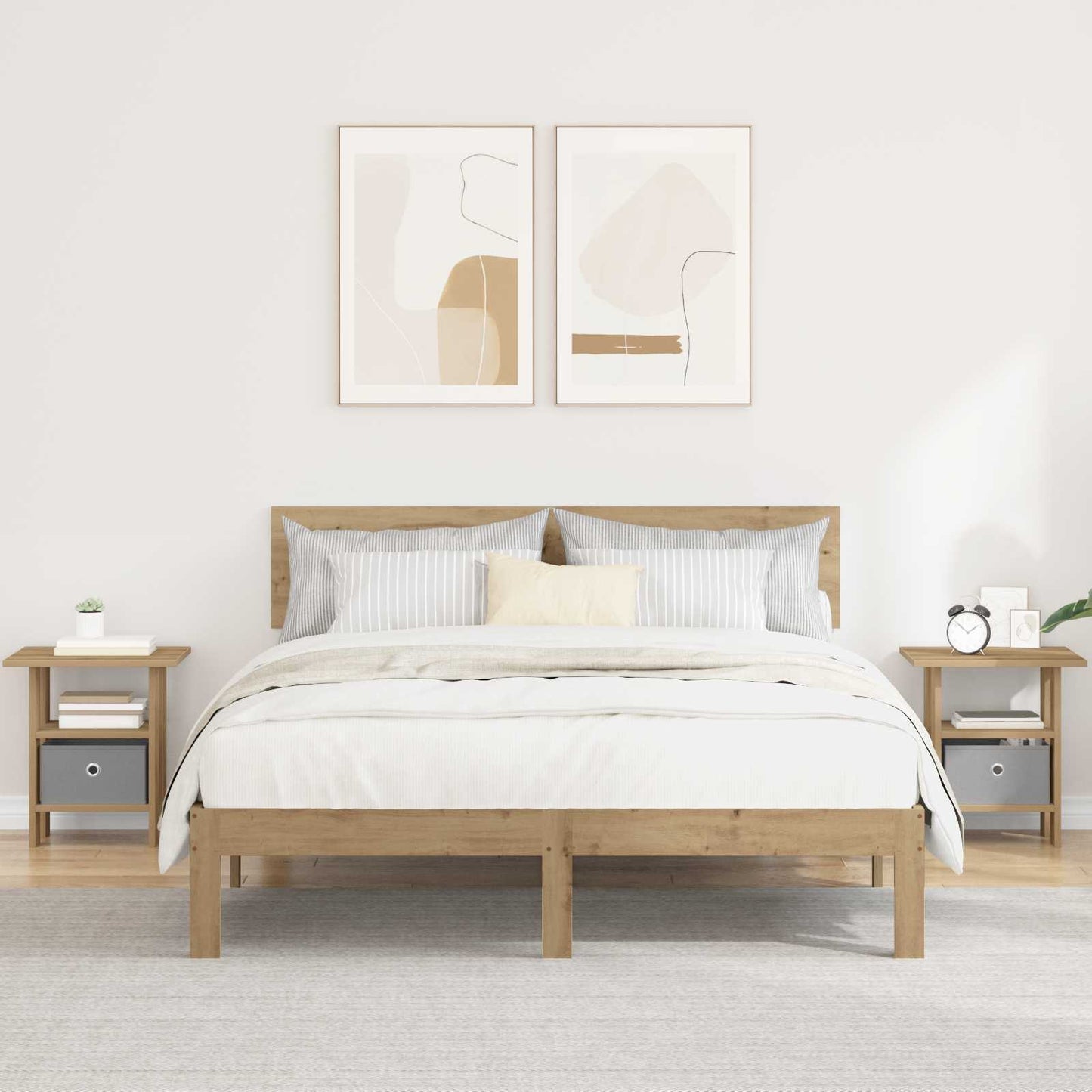 Nachttisch 2 stk. Artisan-Eiche 41 x 40 x 45 cm Holzwerkstoff