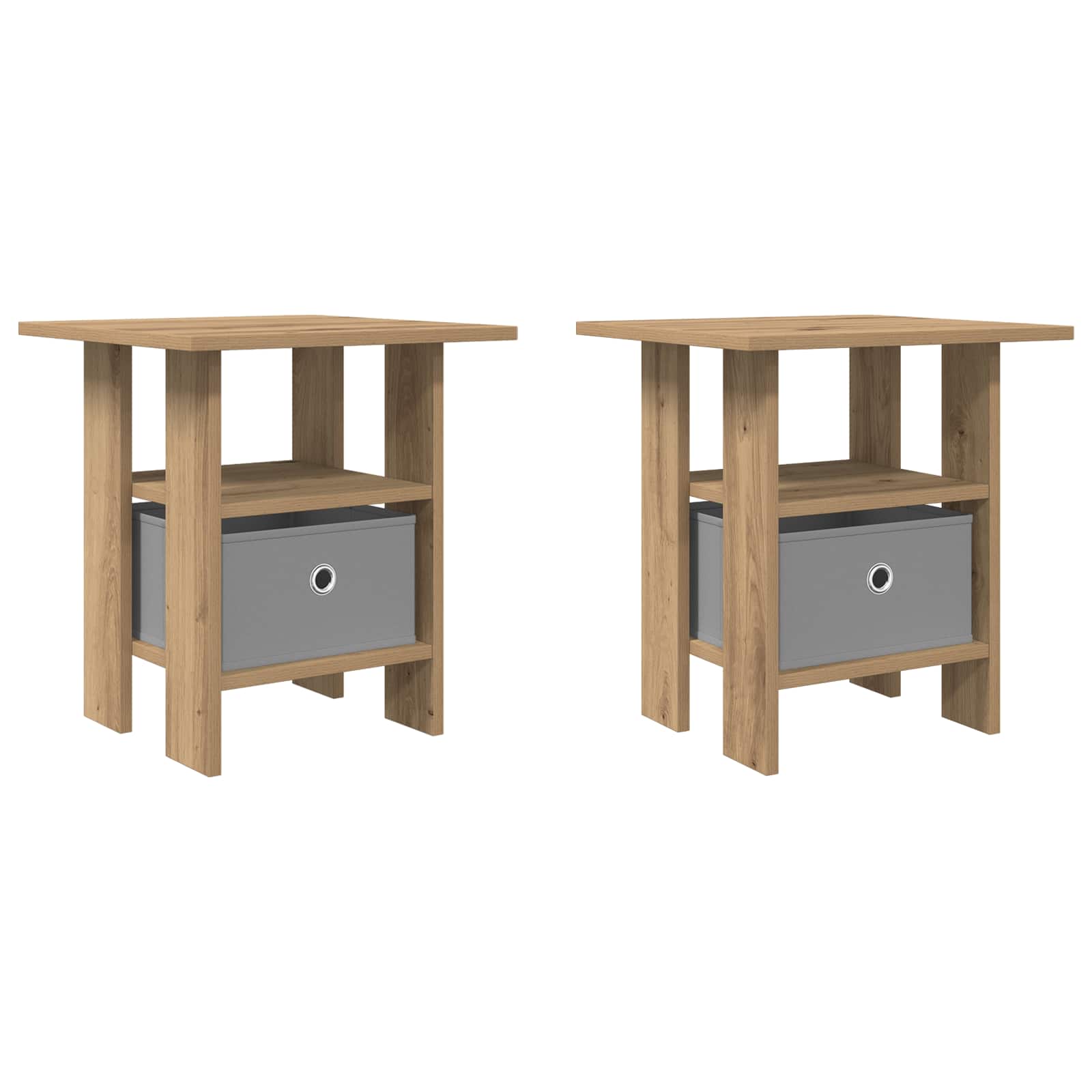 Nachttisch 2 stk. Artisan-Eiche 41 x 40 x 45 cm Holzwerkstoff