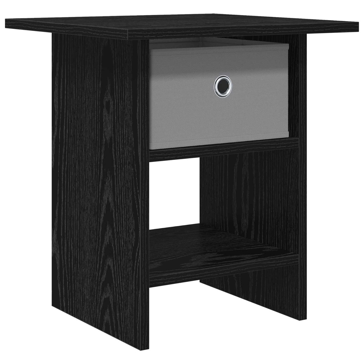 Nachttisch Schwarz Eichen-Optik 41 x 40 x 45 cm Holzwerkstoff