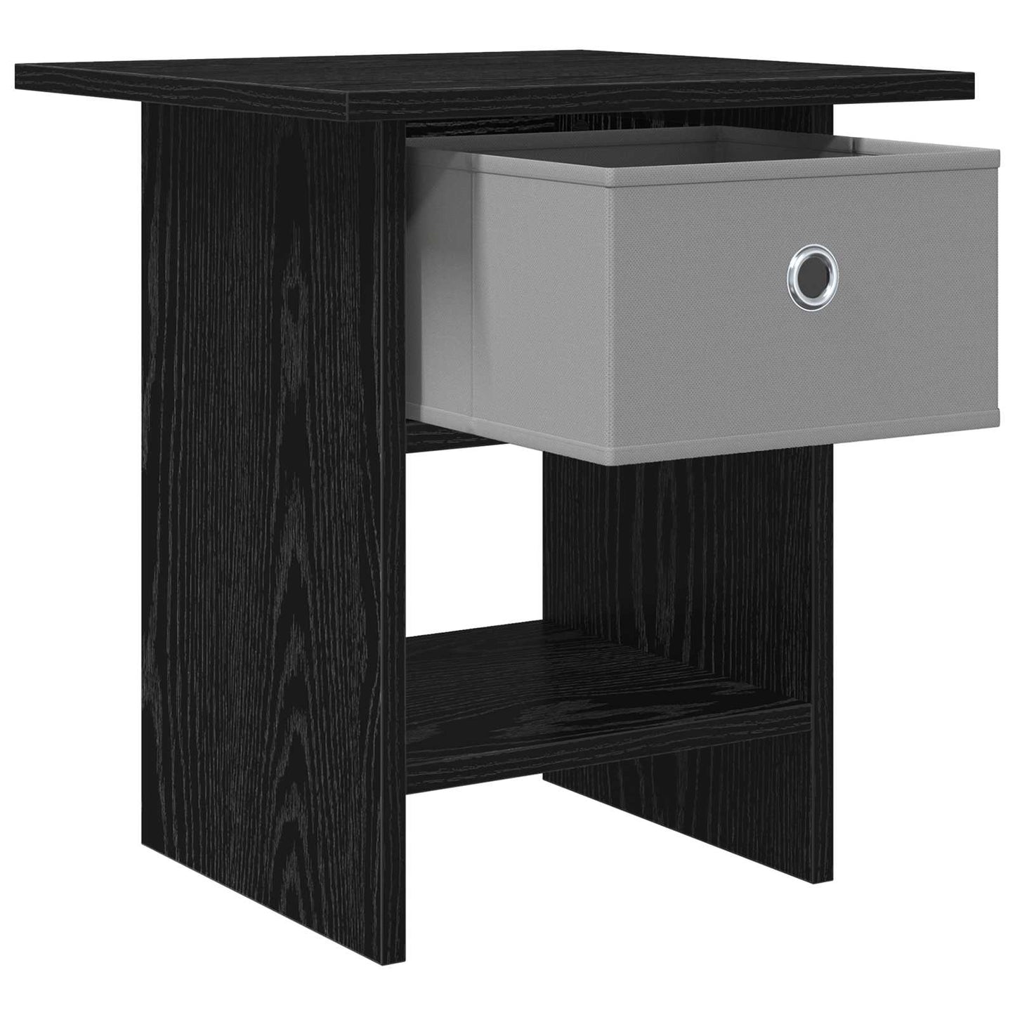 Nachttisch Schwarz Eichen-Optik 41 x 40 x 45 cm Holzwerkstoff