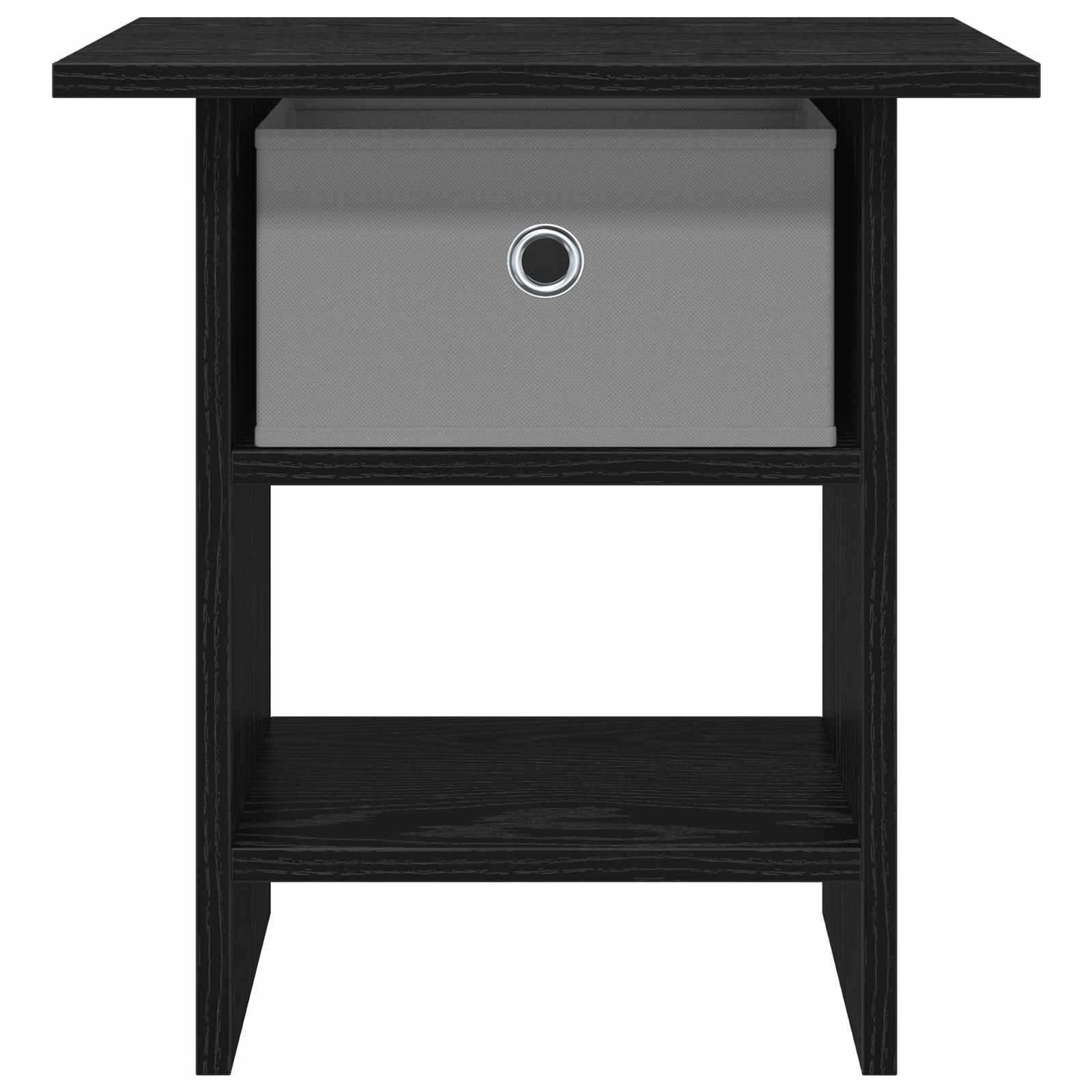 Nachttisch 2 Stk. Schwarz Eichen-Optik 41 x 40 x 45 cm