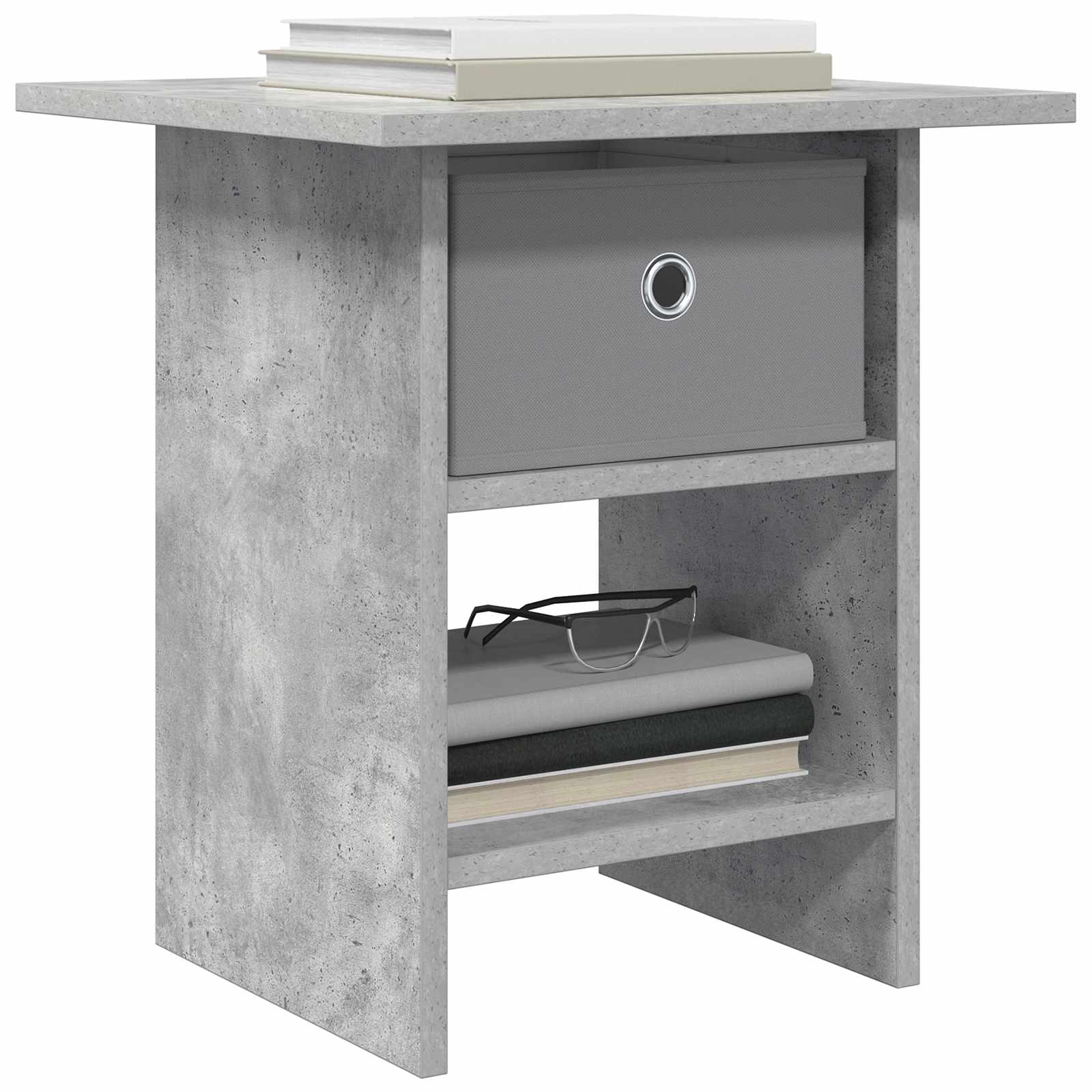 Nachttisch 2 Stk. Betongrau 41 x 40 x 45 cm Holzwerkstoff