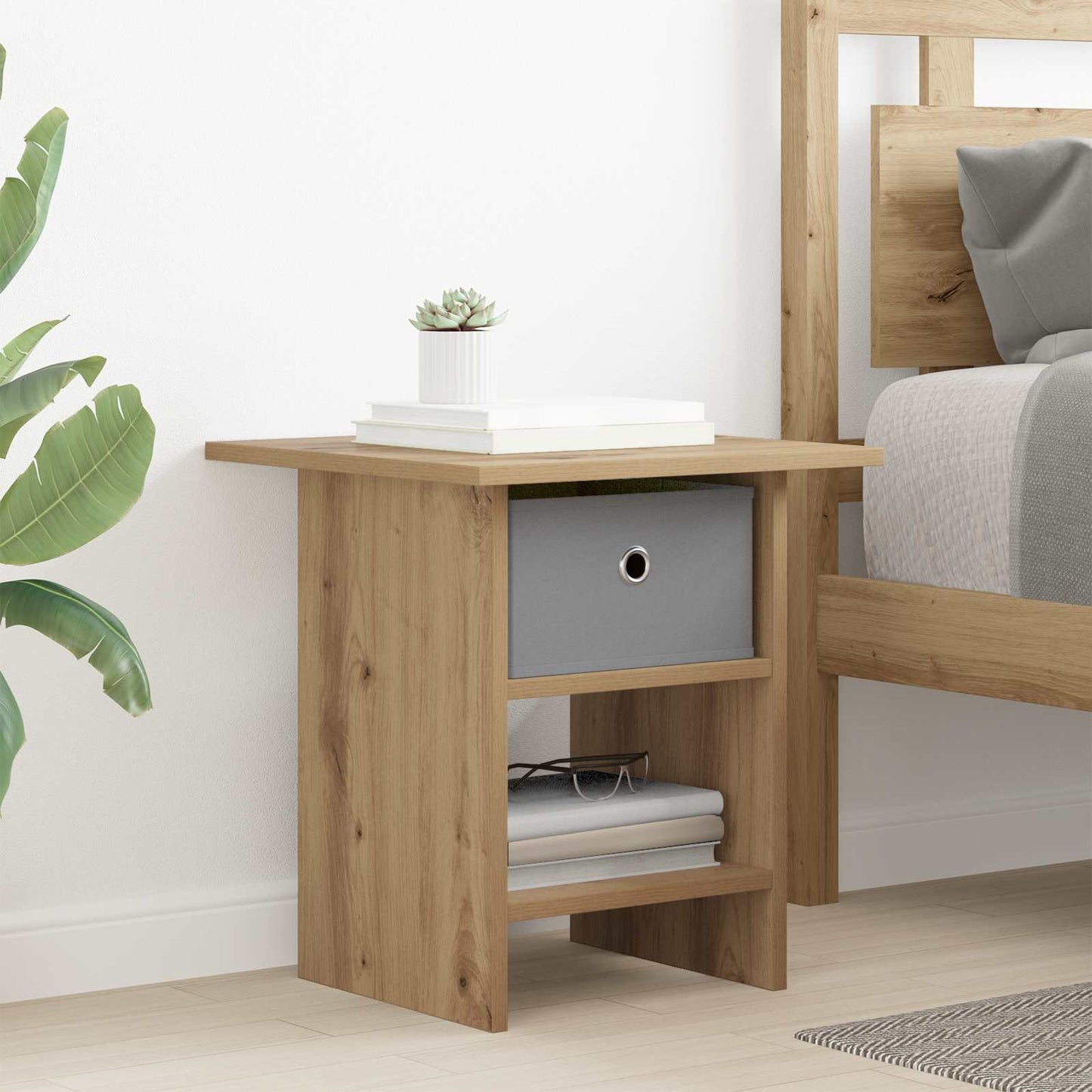 Nachttisch 2 Stk. Artisan-Eiche 41 x 40 x 45 cm Holzwerkstoff