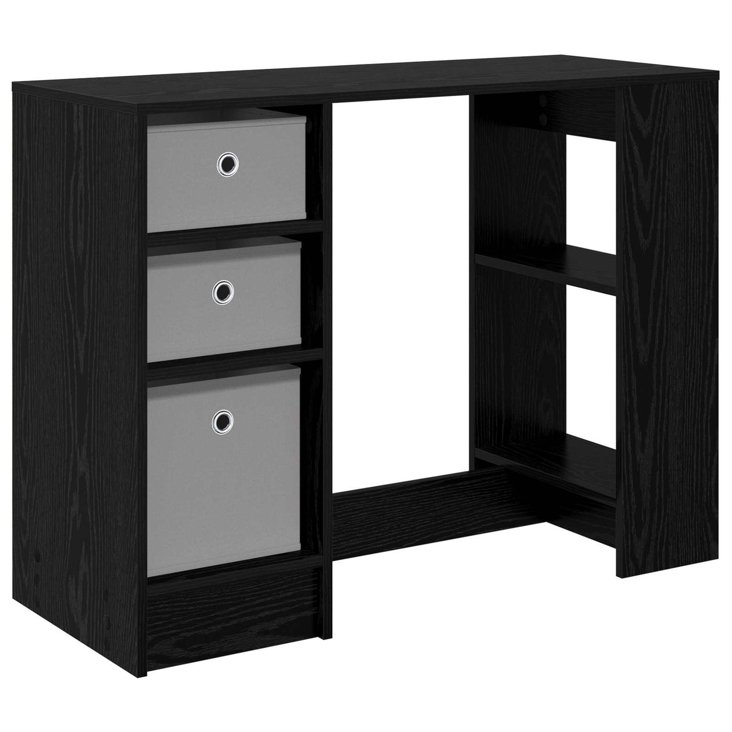 Schreibtisch Schwarz Eichen-Optik 100 x 40 x 75 cm