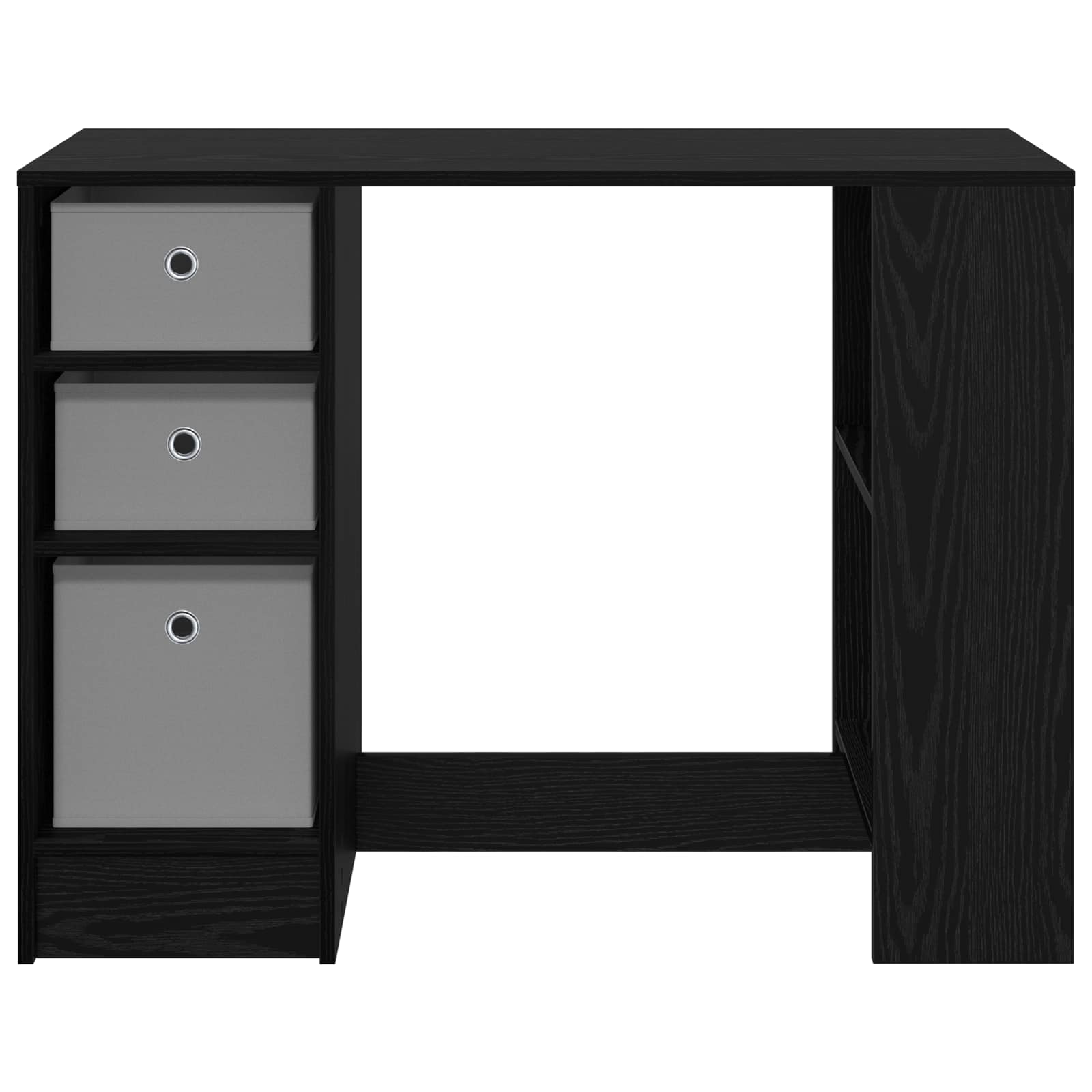 Schreibtisch Schwarz Eichen-Optik 100 x 40 x 75 cm