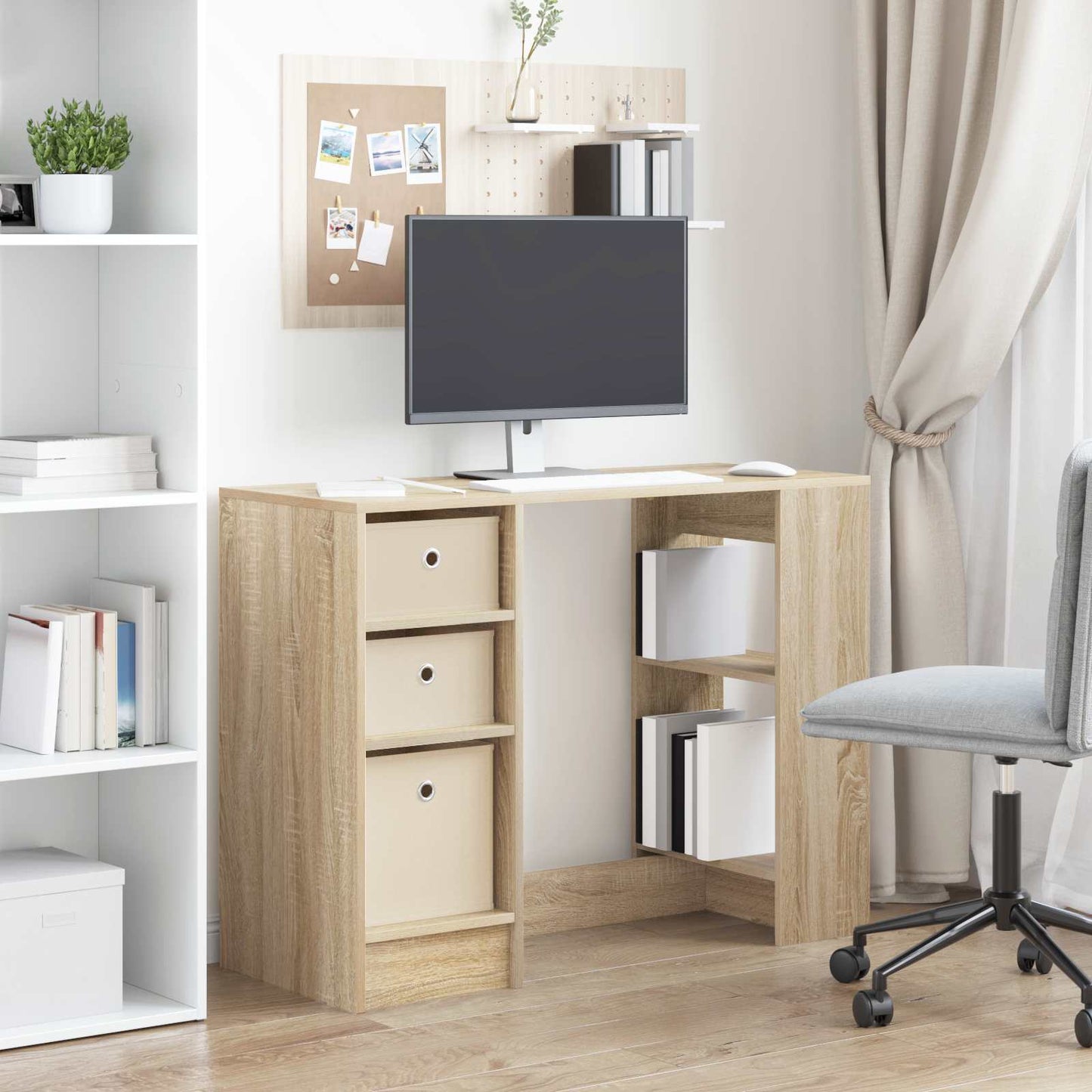 Schreibtisch Sonoma-Eiche 100 x 40 x 75 cm Holzwerkstoff