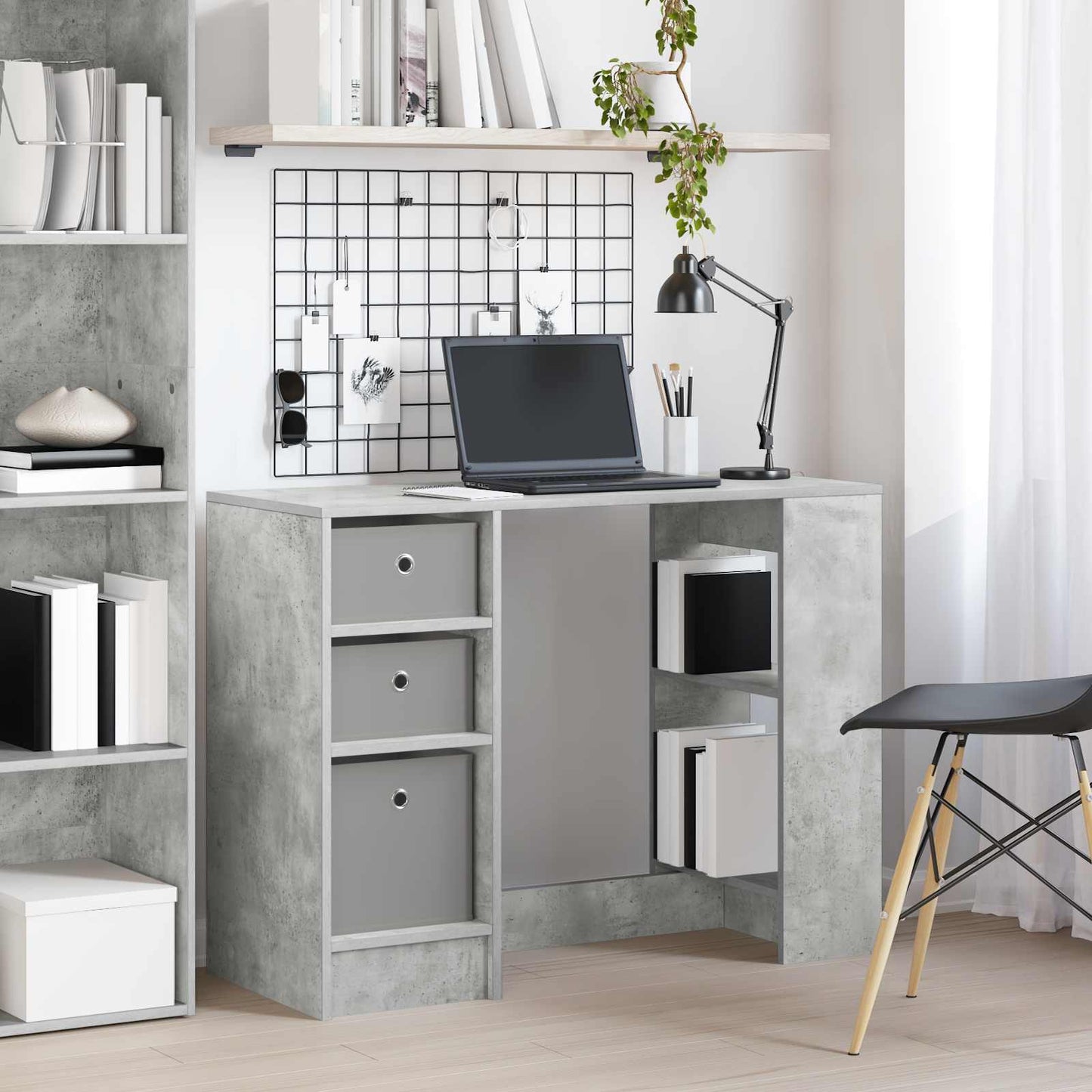 Schreibtisch Betongrau 100 x 40 x 75 cm Holzwerkstoff
