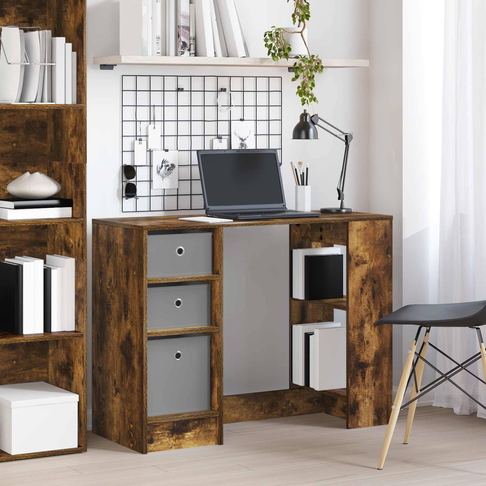 Schreibtisch Räuchereiche 100 x 40 x 75 cm Holzwerkstoff