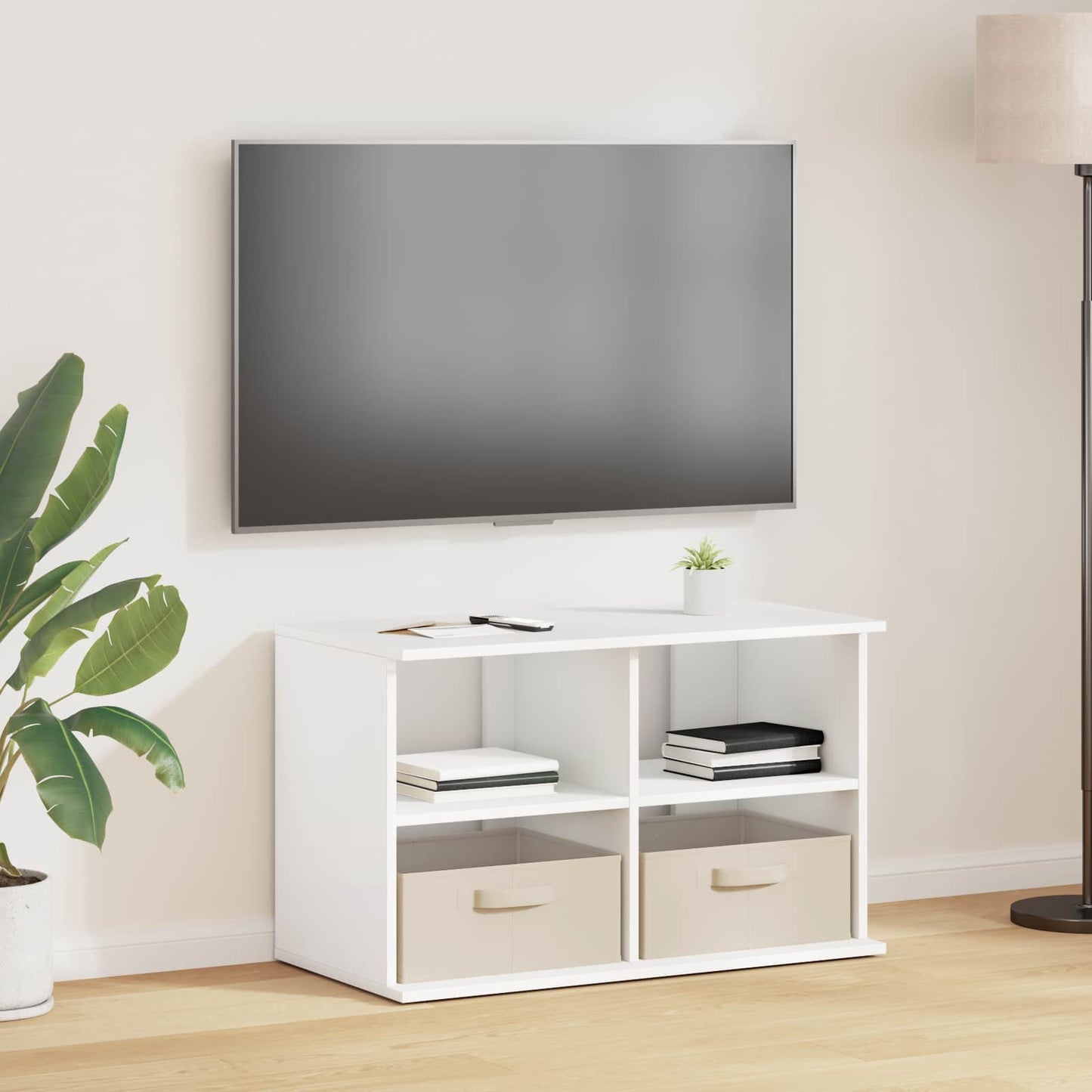 TV-Ständer mit Schubladen Weiß 79 x 40 x 48 cm