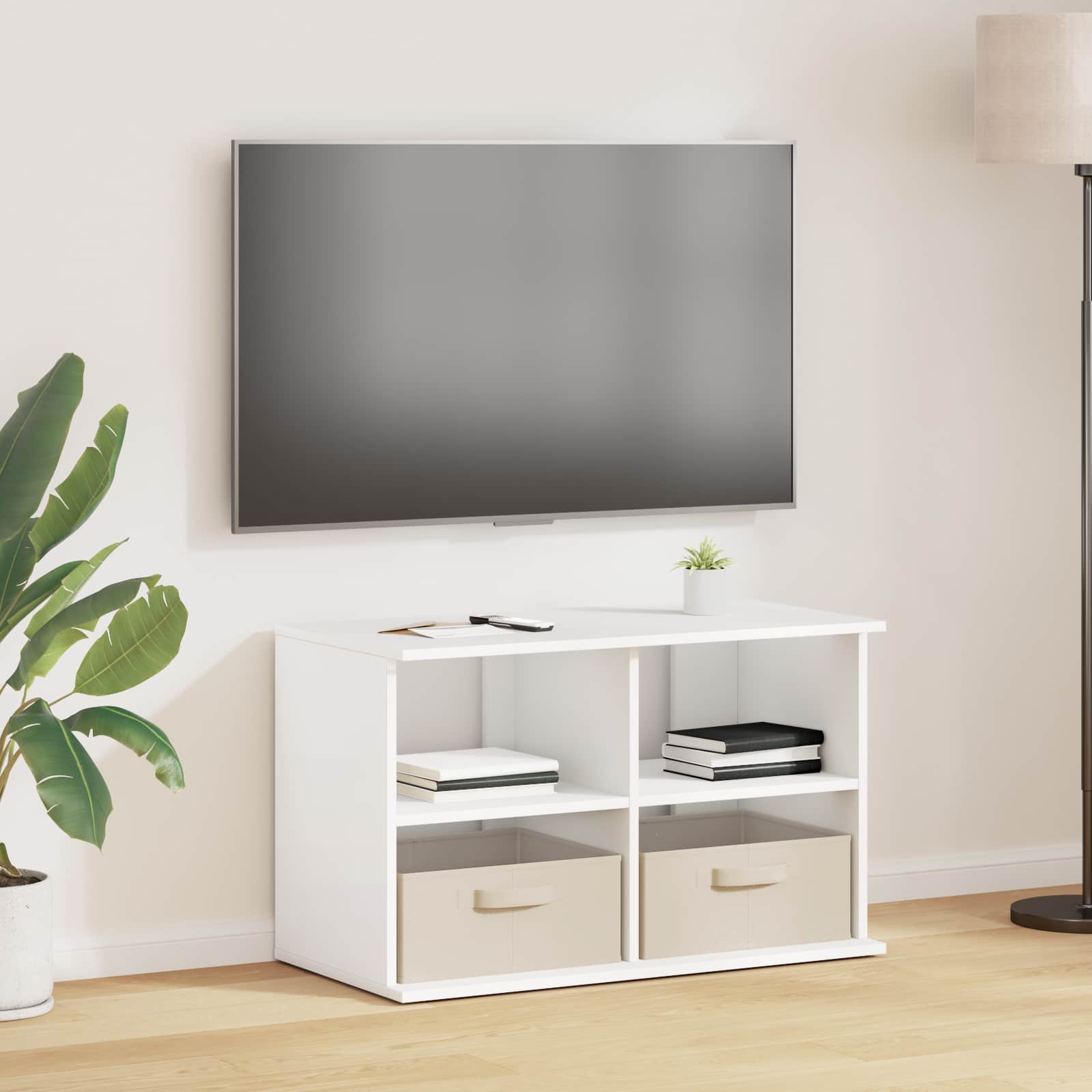 TV-Ständer mit Schubladen Weiß 79 x 40 x 48 cm