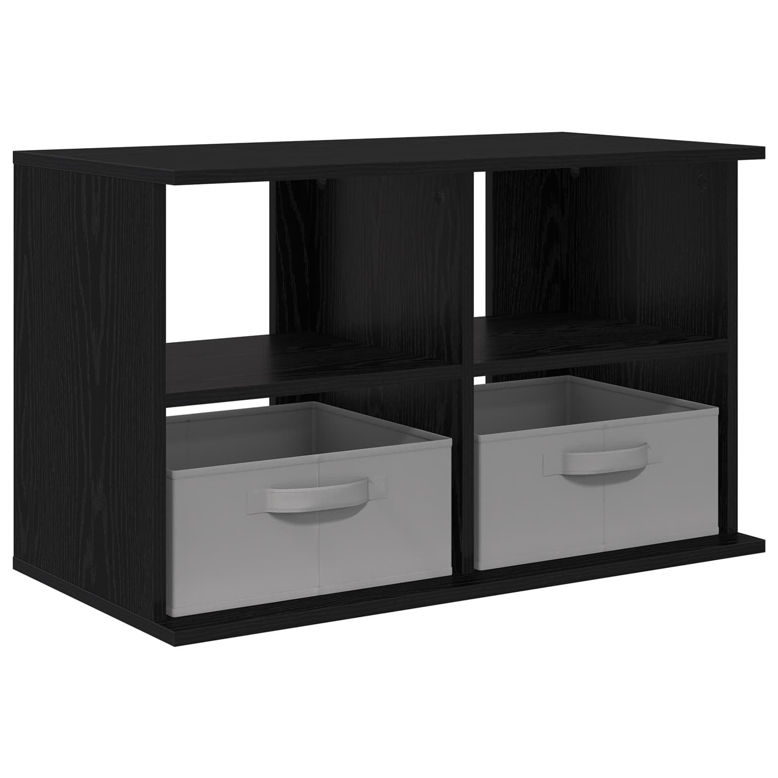 TV-Ständer mit Schubladen Schwarz Eichen-Optik 79 x 40 x 48 cm