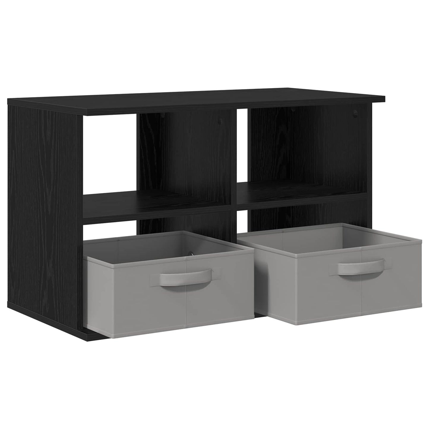 TV-Ständer mit Schubladen Schwarz Eichen-Optik 79 x 40 x 48 cm