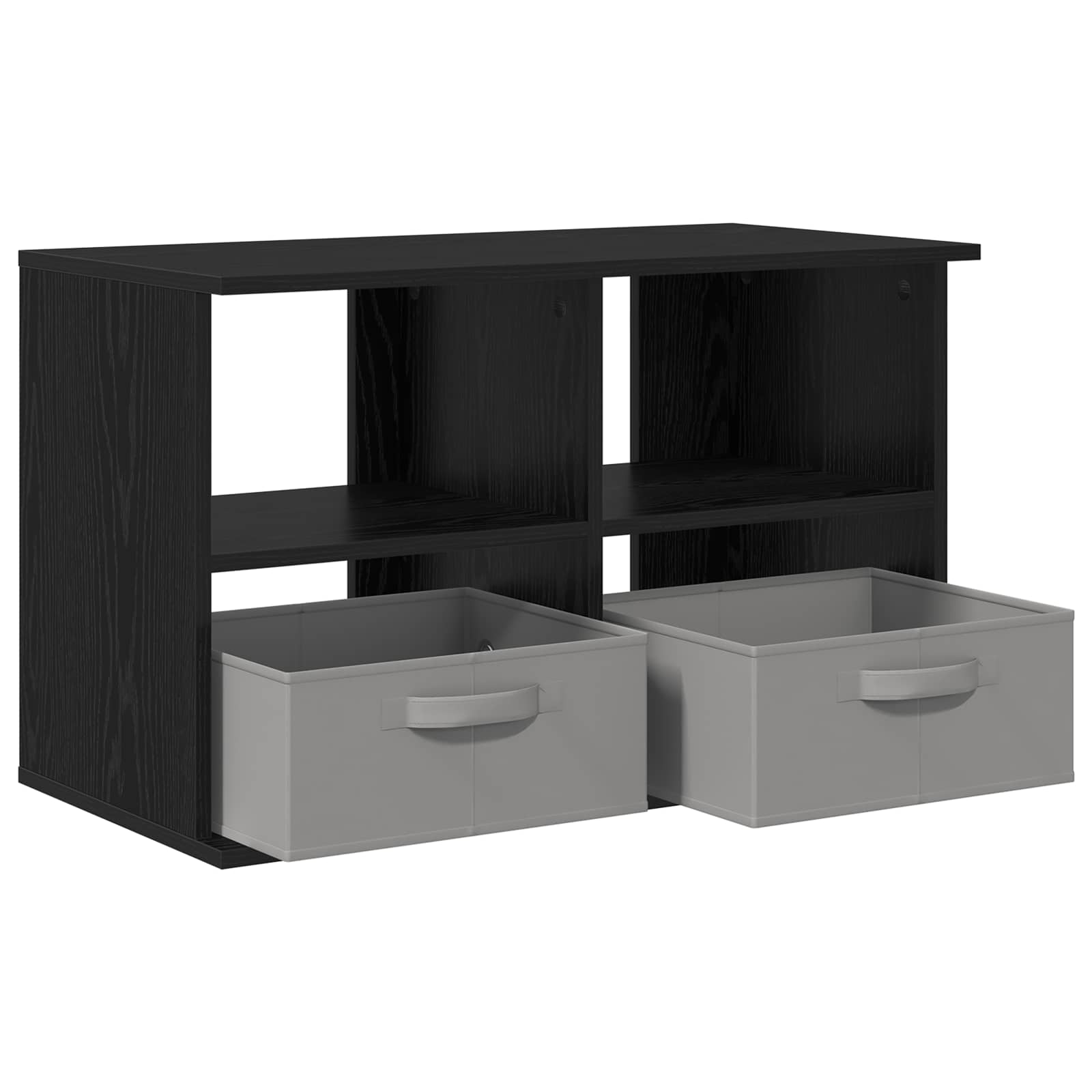 TV-Ständer mit Schubladen Schwarz Eichen-Optik 79 x 40 x 48 cm