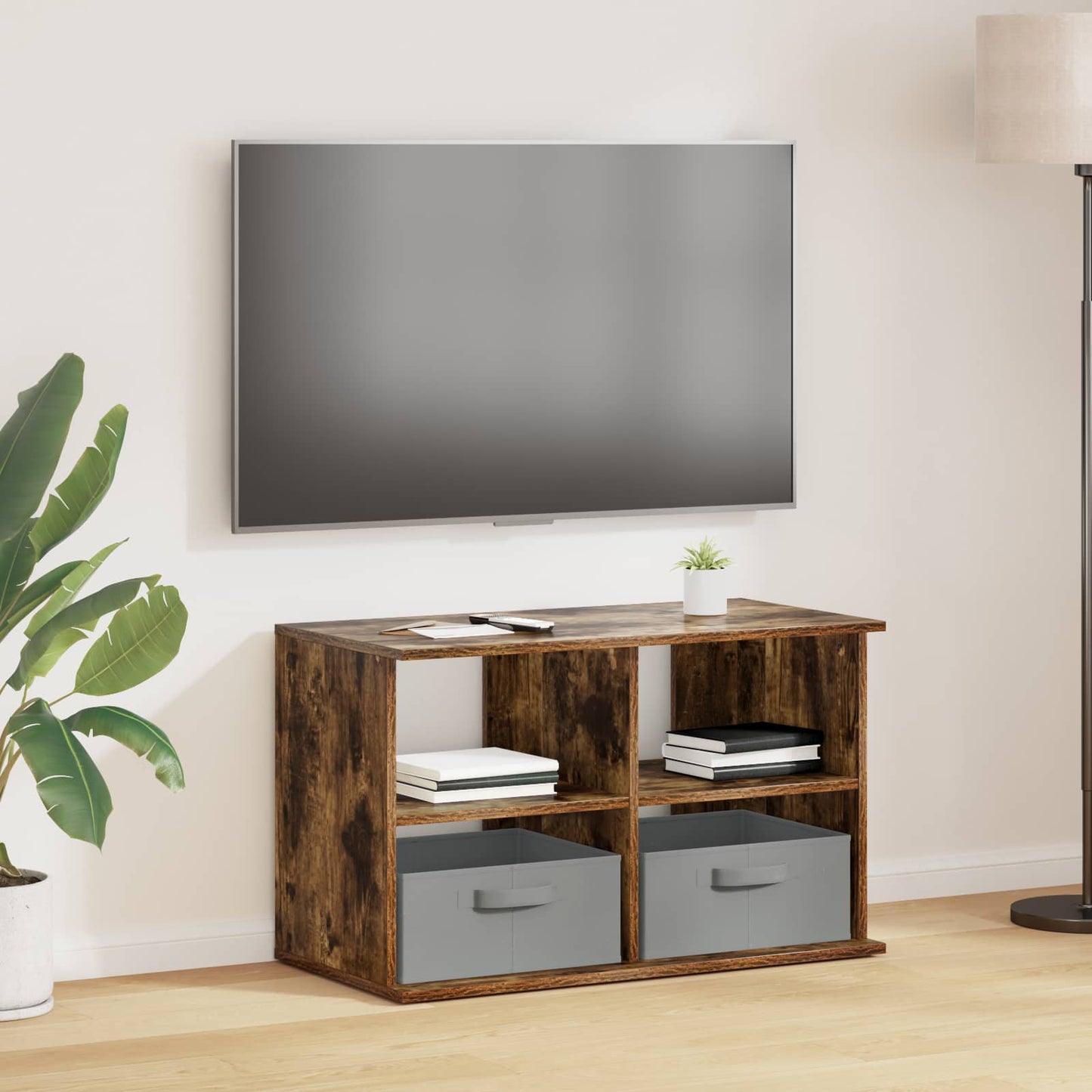 TV-Ständer mit Schubladen Geräucherte Eiche 79 x 40 x 48 cm