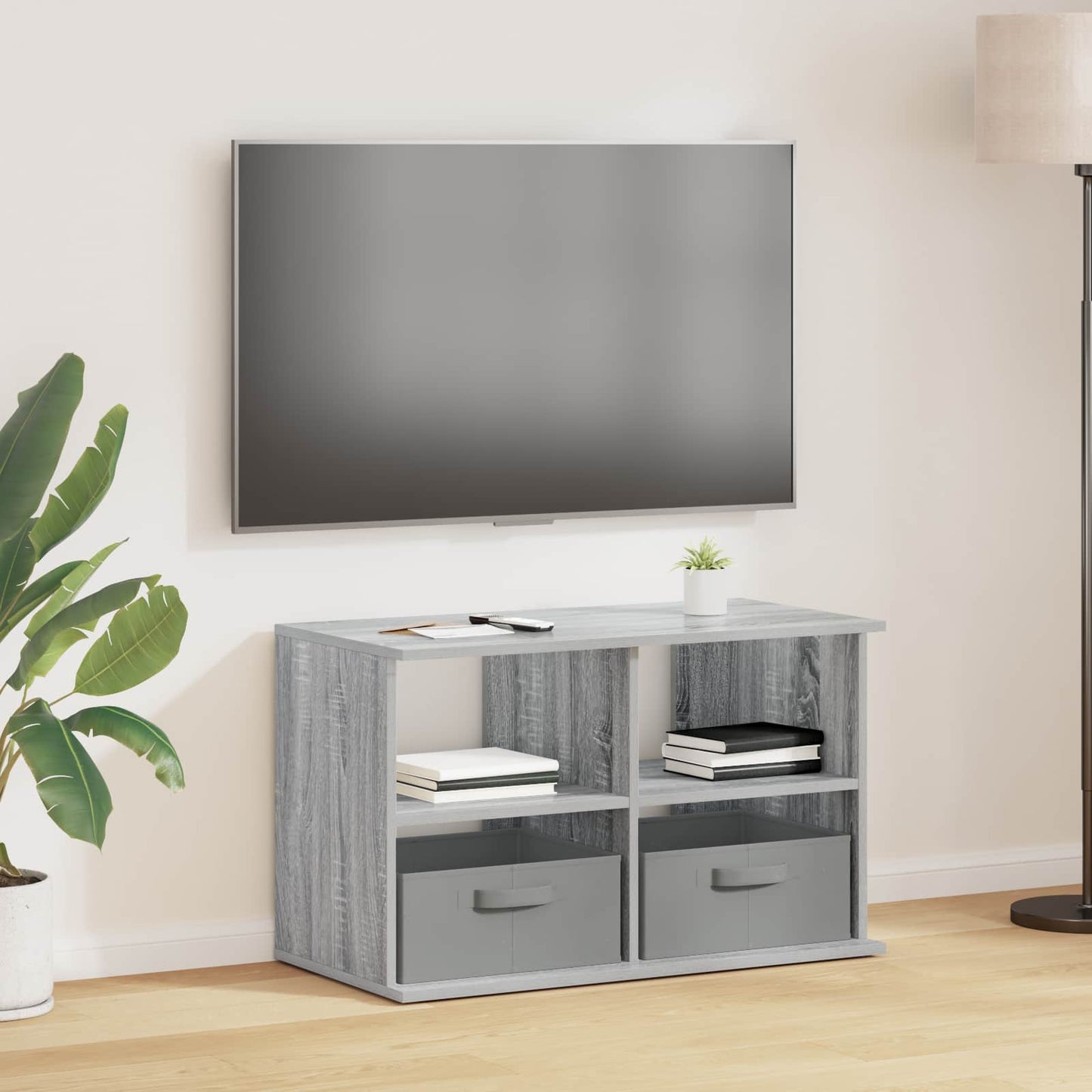 TV-Ständer mit Schubladen Graues Sonoma 79 x 40 x 48 cm