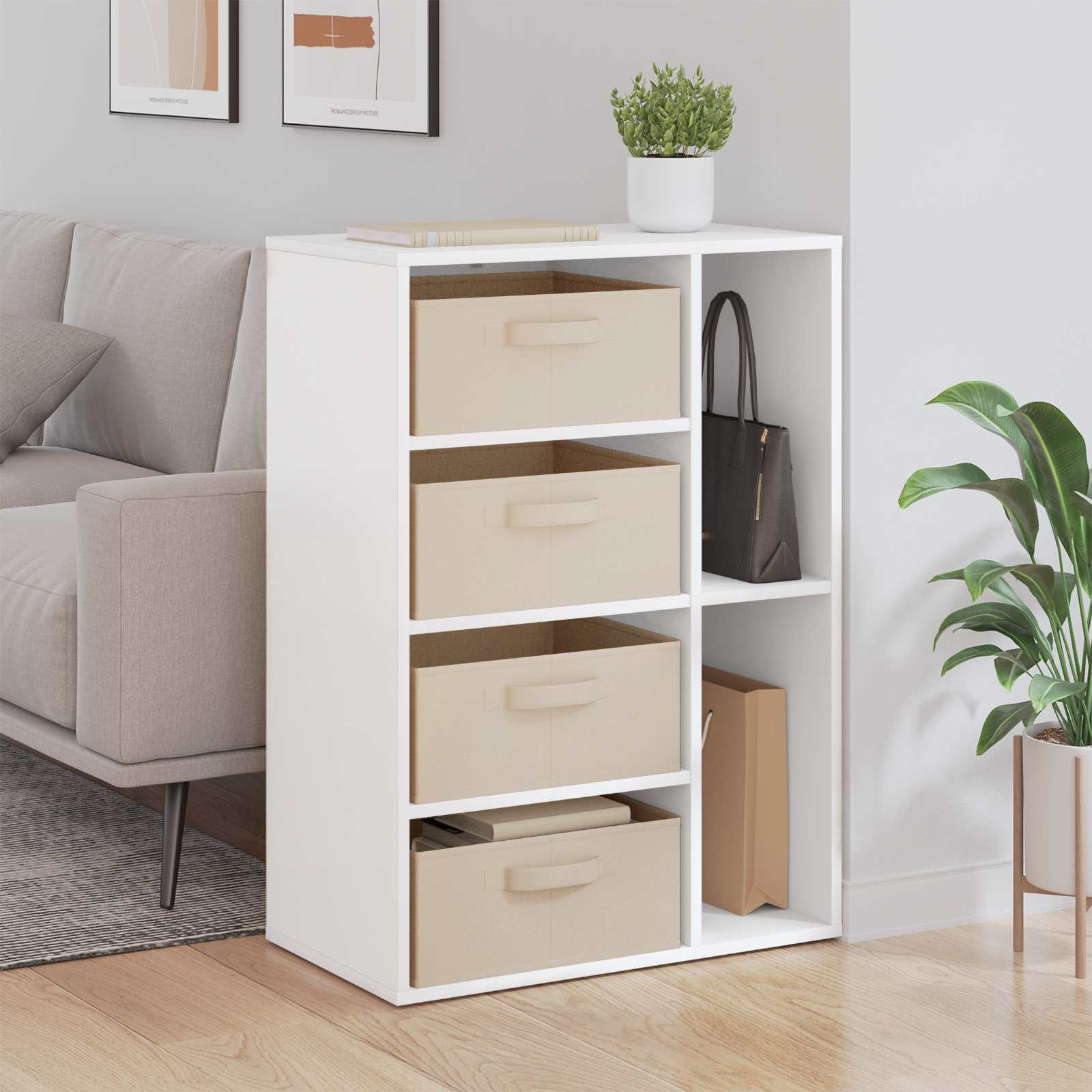 Sideboard Weiß 60 x 33,5 x 84 cm