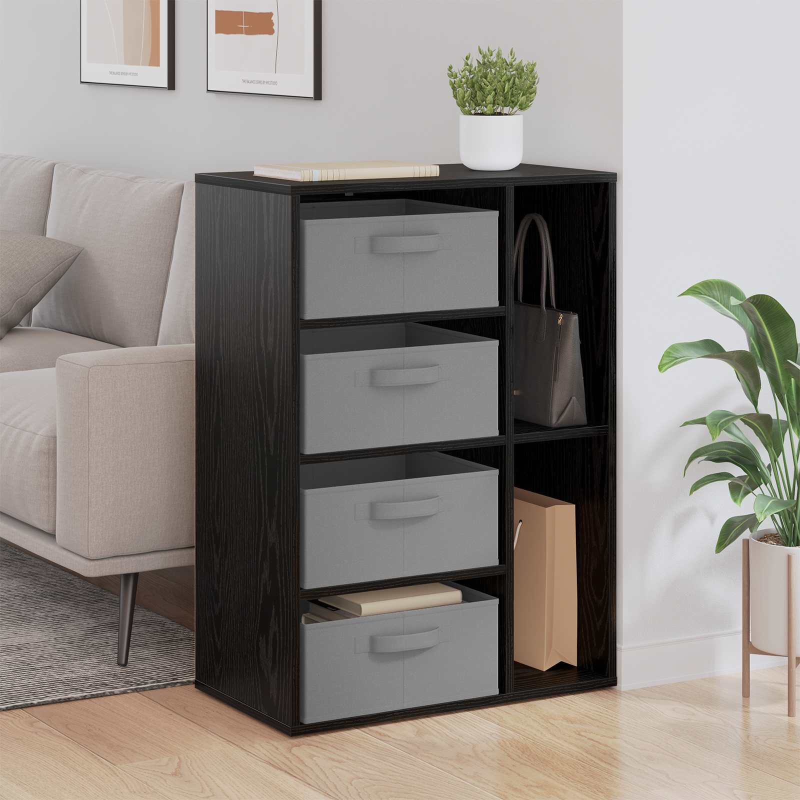 Sideboard Schwarze Eiche 60 x 33,5 x 84 cm