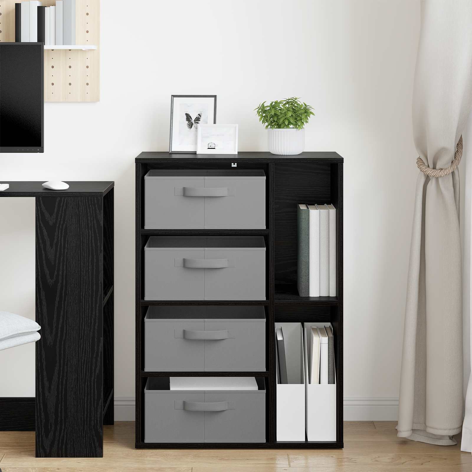 Sideboard Schwarze Eiche 60 x 33,5 x 84 cm