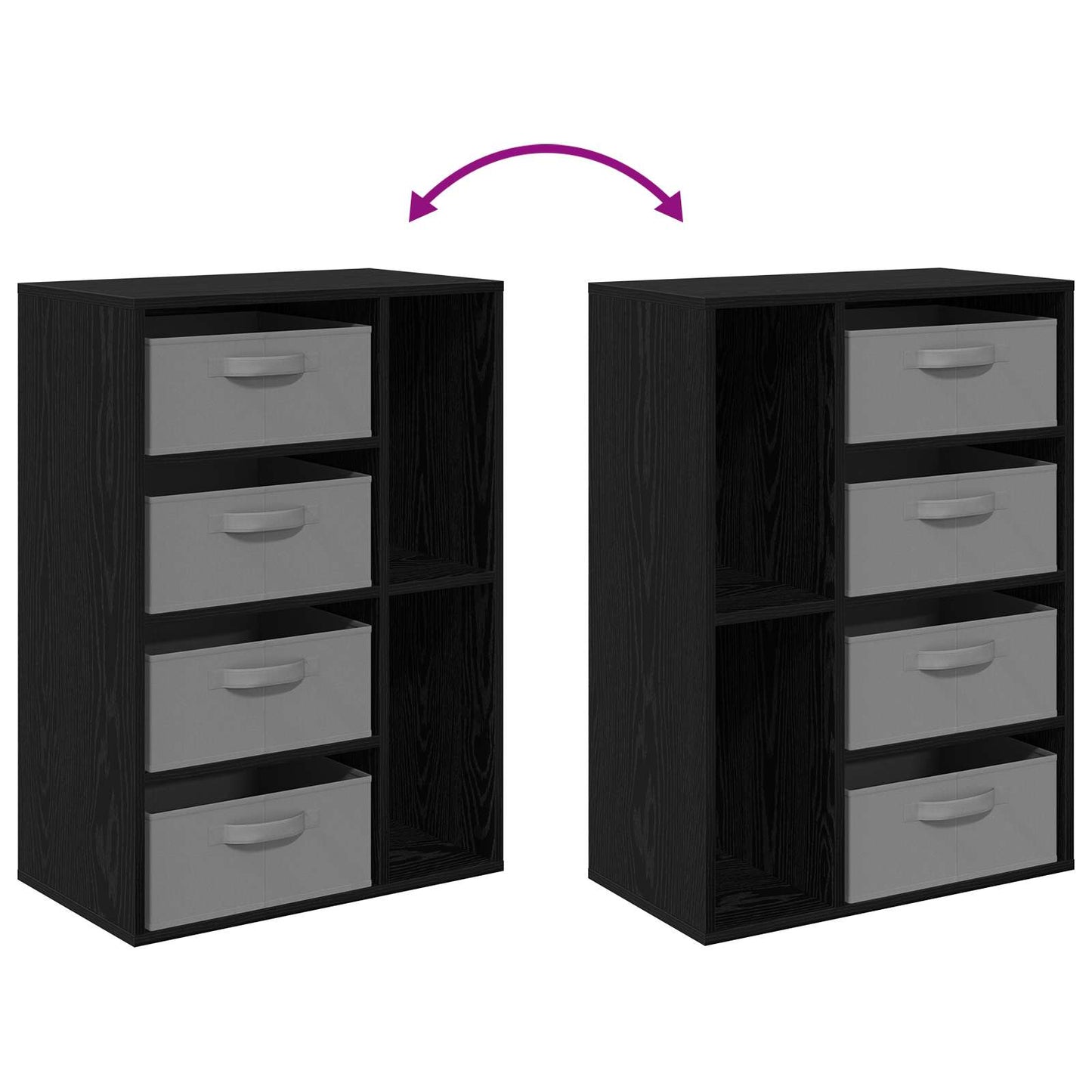 Sideboard Schwarze Eiche 60 x 33,5 x 84 cm