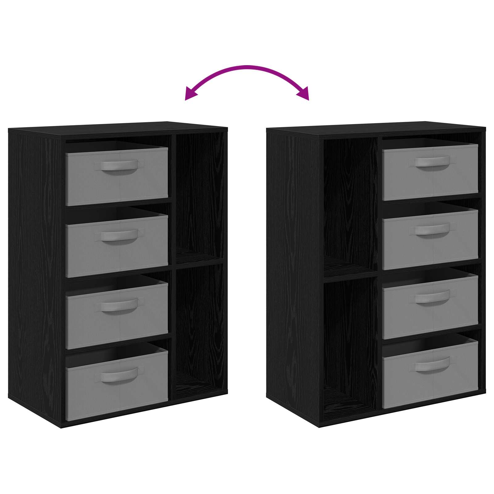 Sideboard Schwarze Eiche 60 x 33,5 x 84 cm