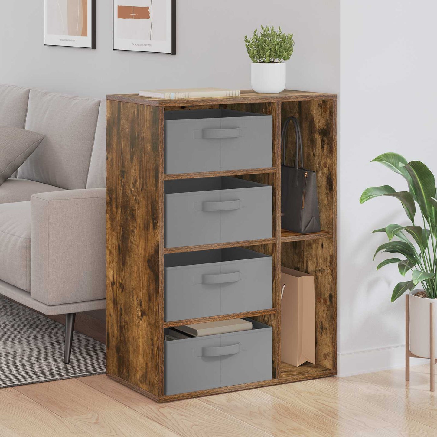 Sideboard Raucheiche 60 x 33,5 x 84 cm