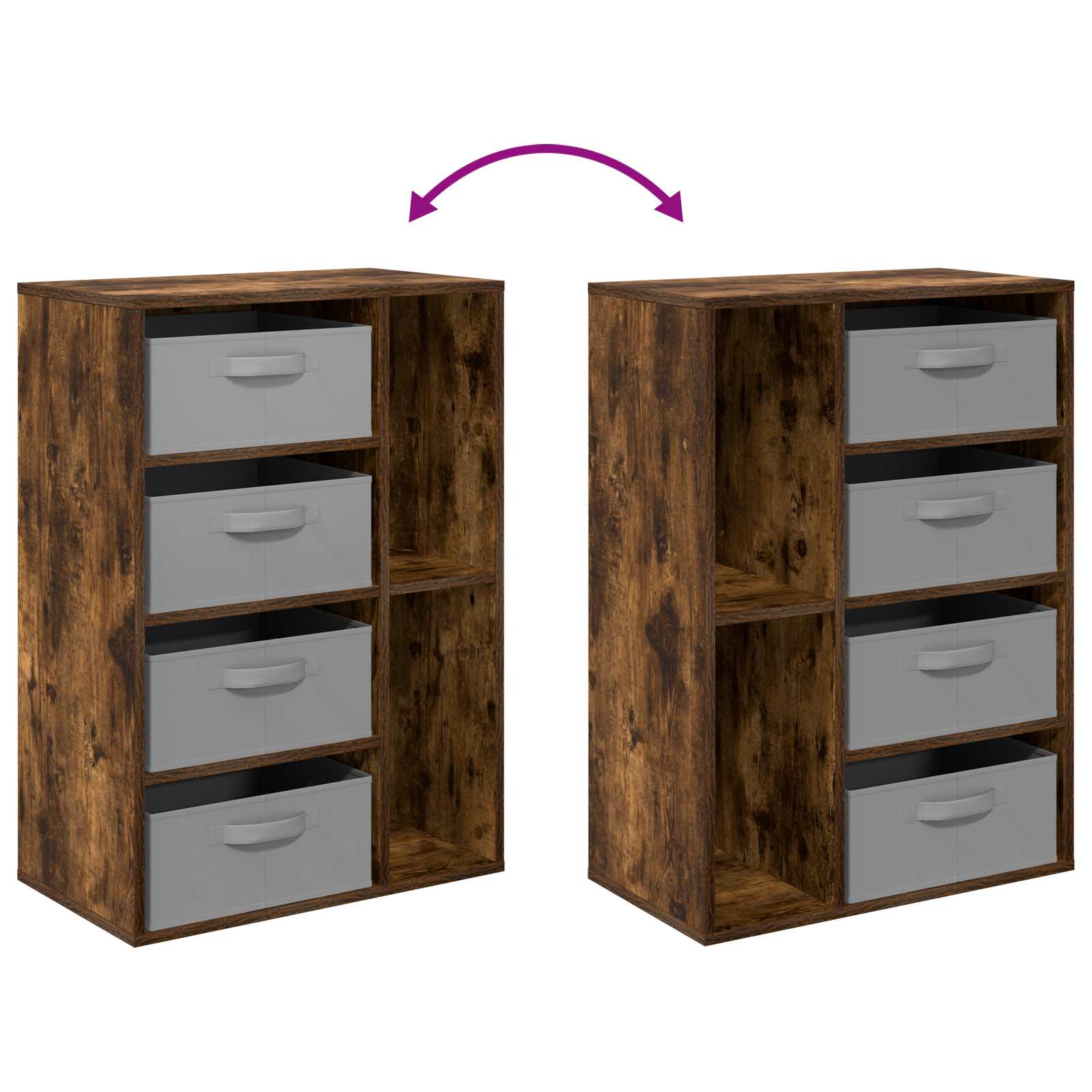 Sideboard Raucheiche 60 x 33,5 x 84 cm